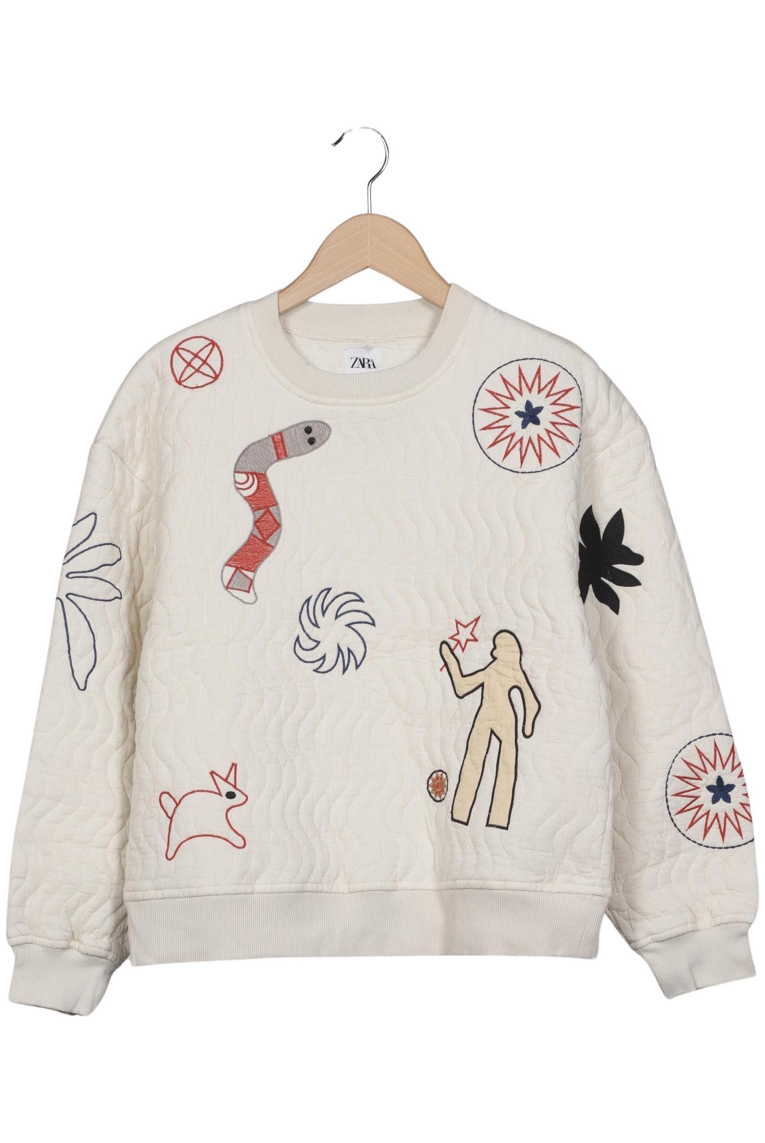 

Zara Damen Sweatshirt, cremeweiß, Gr. 36