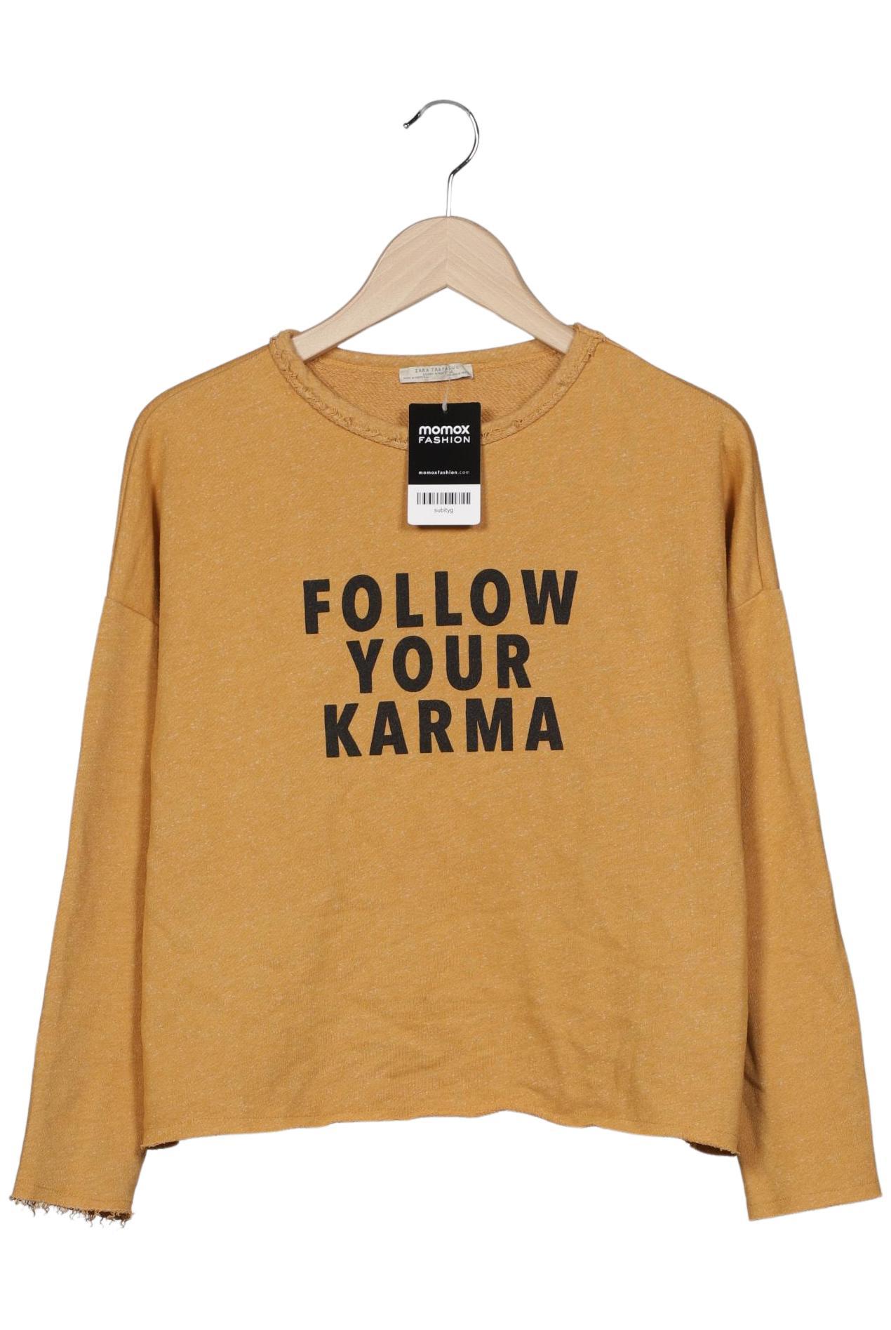 

Zara Damen Sweatshirt, gelb, Gr. 38