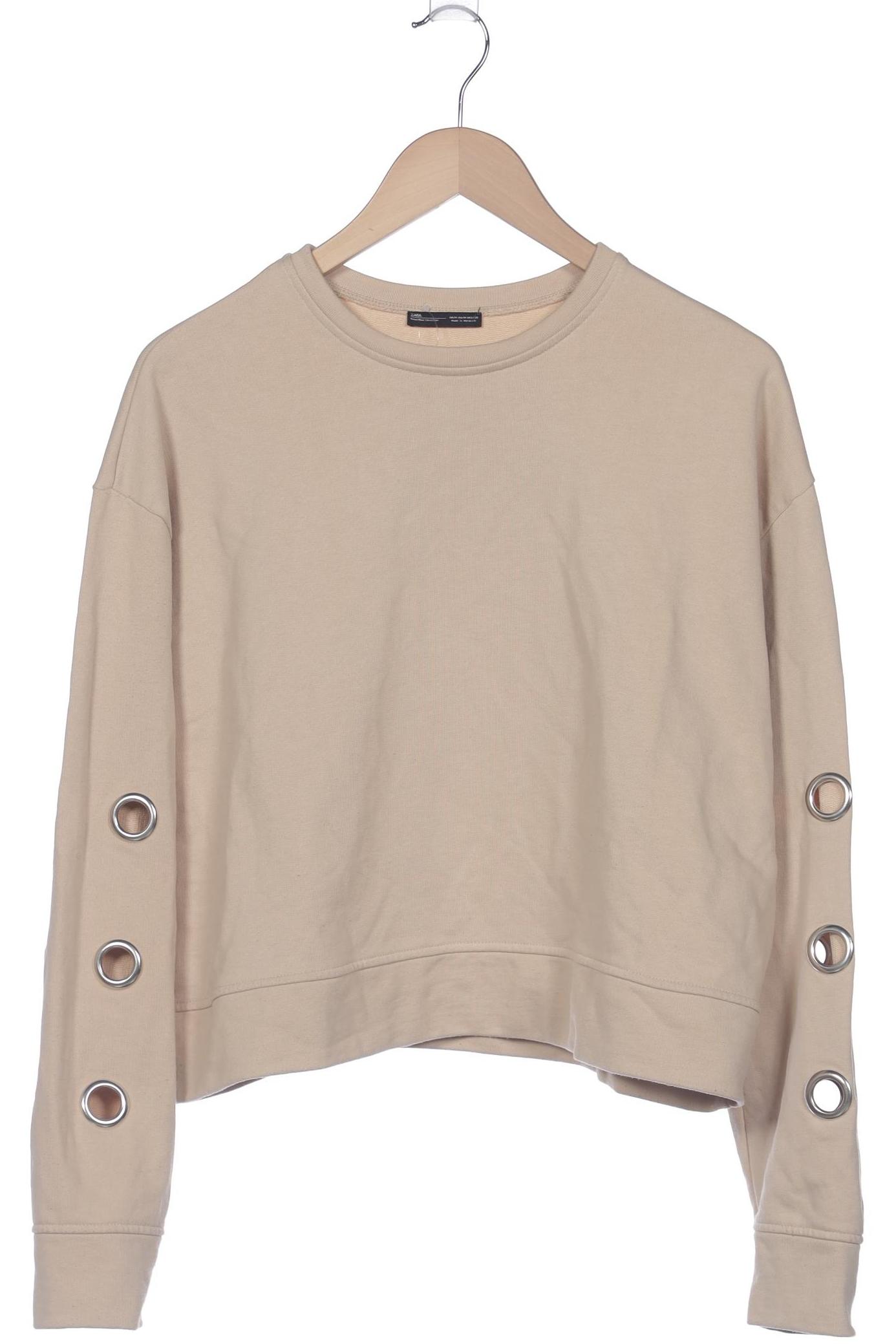 

Zara Damen Sweatshirt, beige, Gr. 38