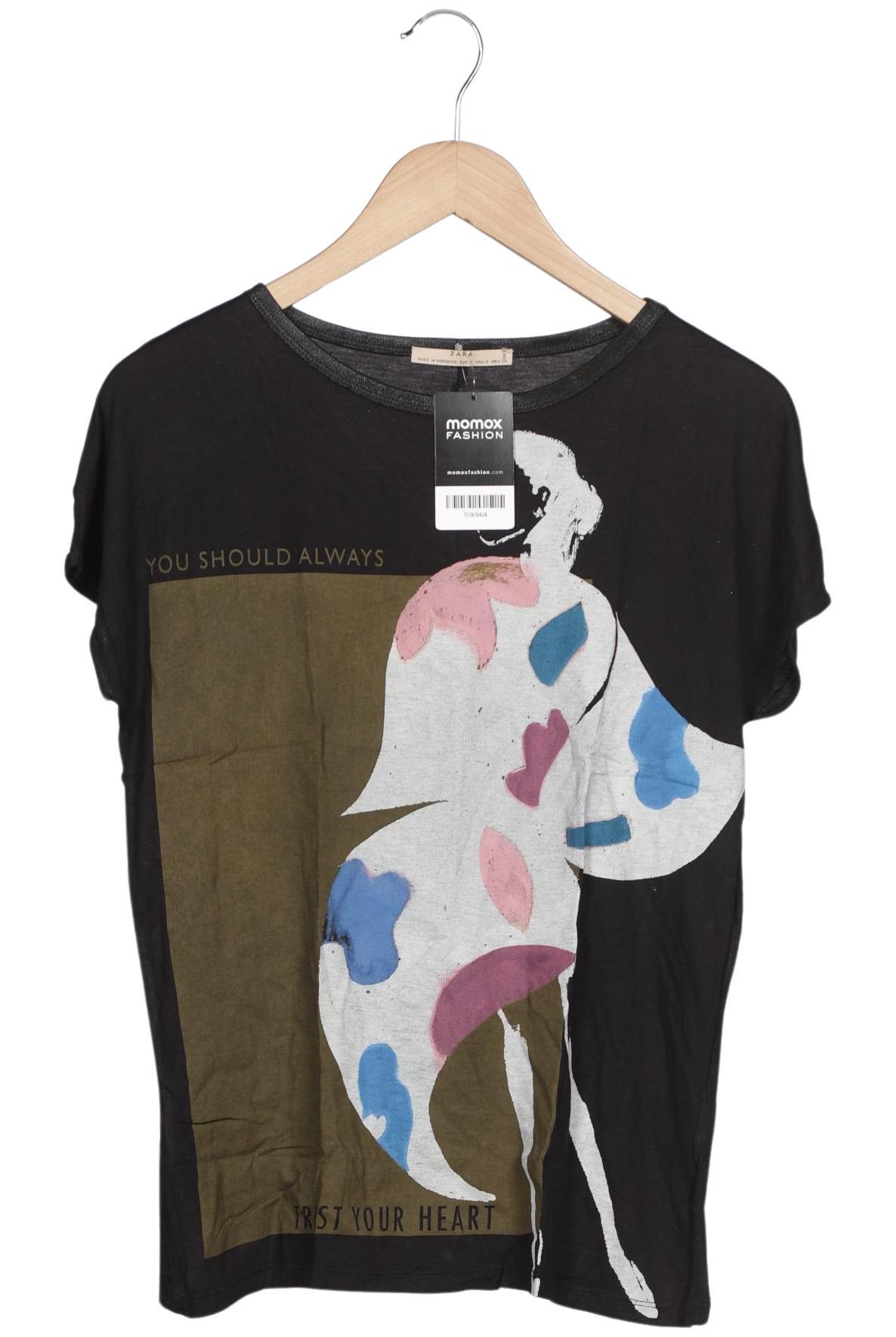 

Zara Damen T-Shirt, mehrfarbig, Gr. 36