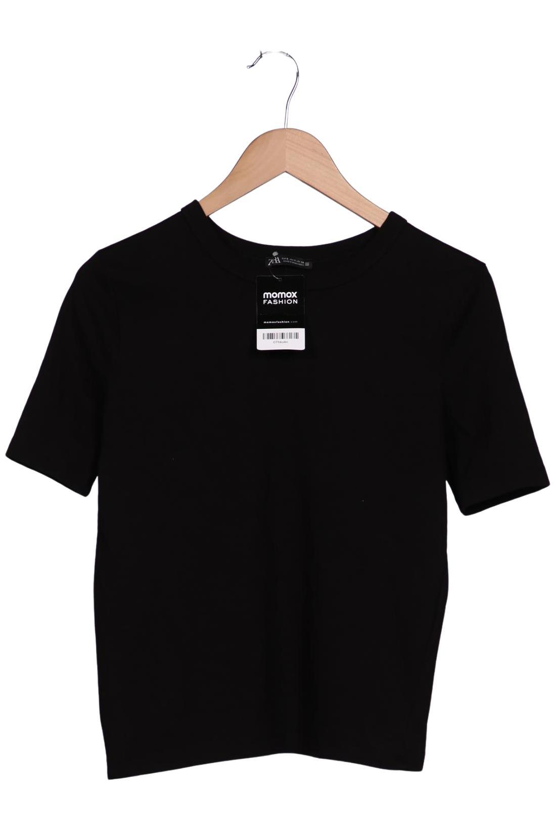 

Zara Damen T-Shirt, schwarz, Gr. 36