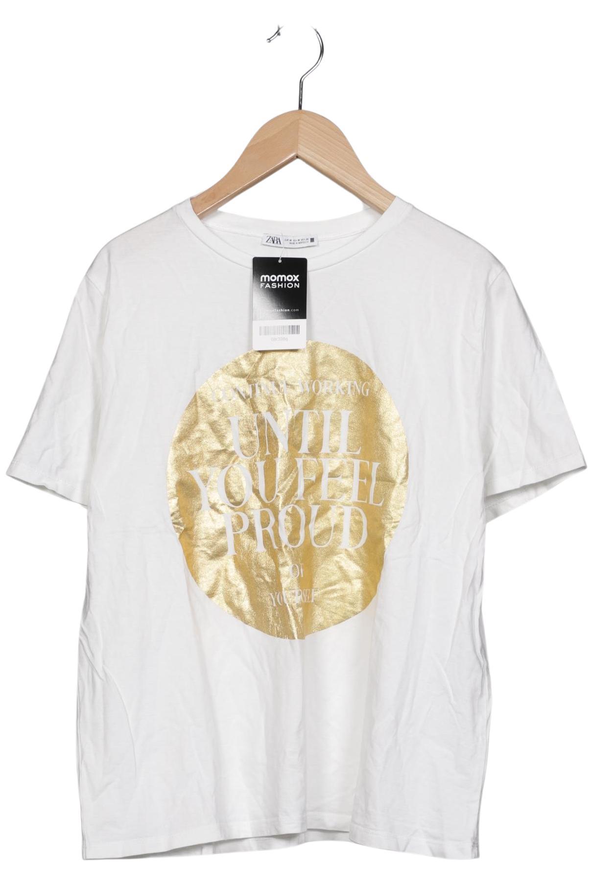 

Zara Damen T-Shirt, weiß, Gr. 38