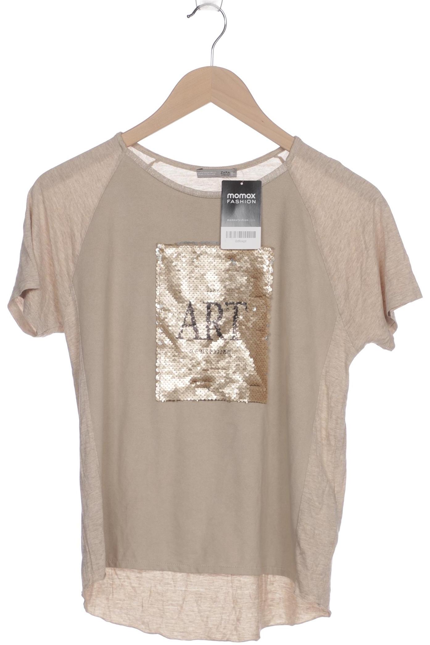 

Zara Damen T-Shirt, beige, Gr. 38