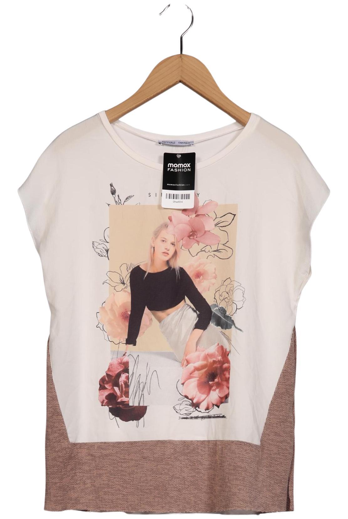 

Zara Damen T-Shirt, beige, Gr. 36