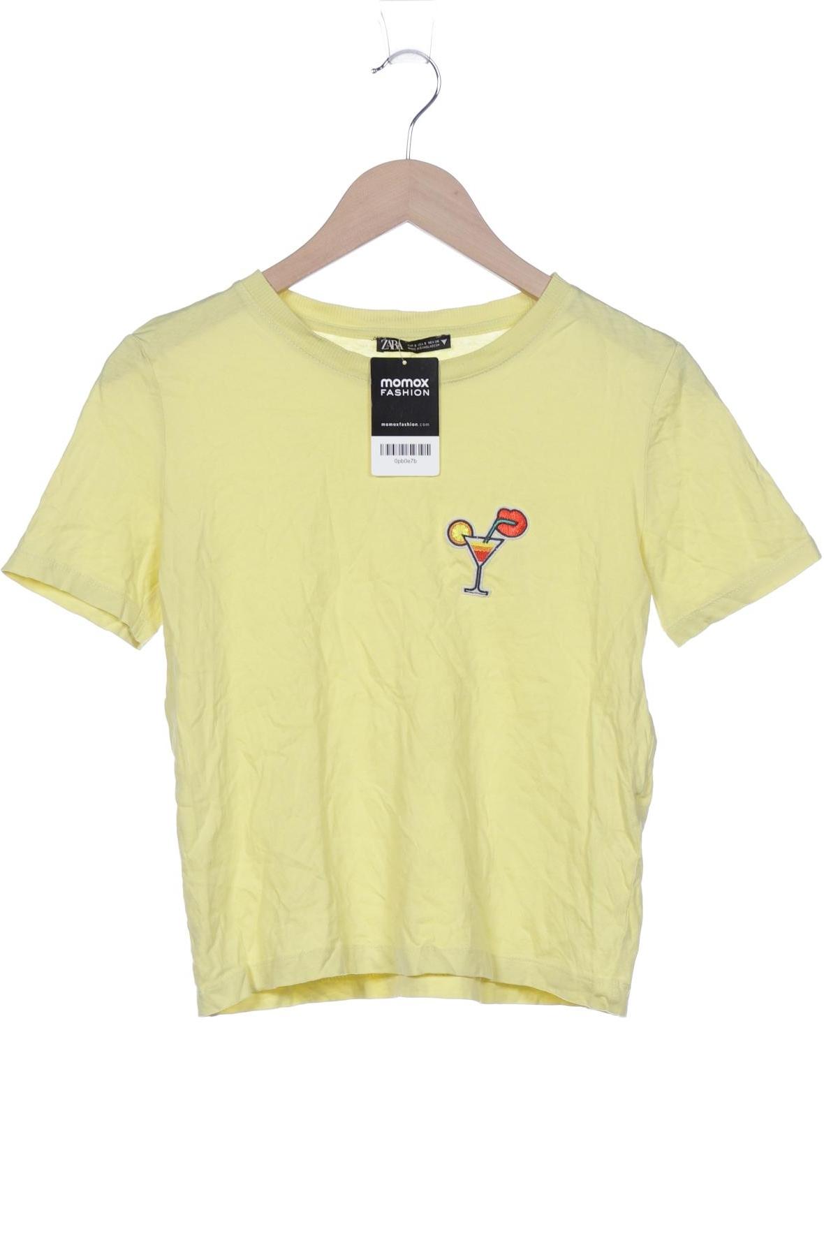 

Zara Damen T-Shirt, gelb, Gr. 36