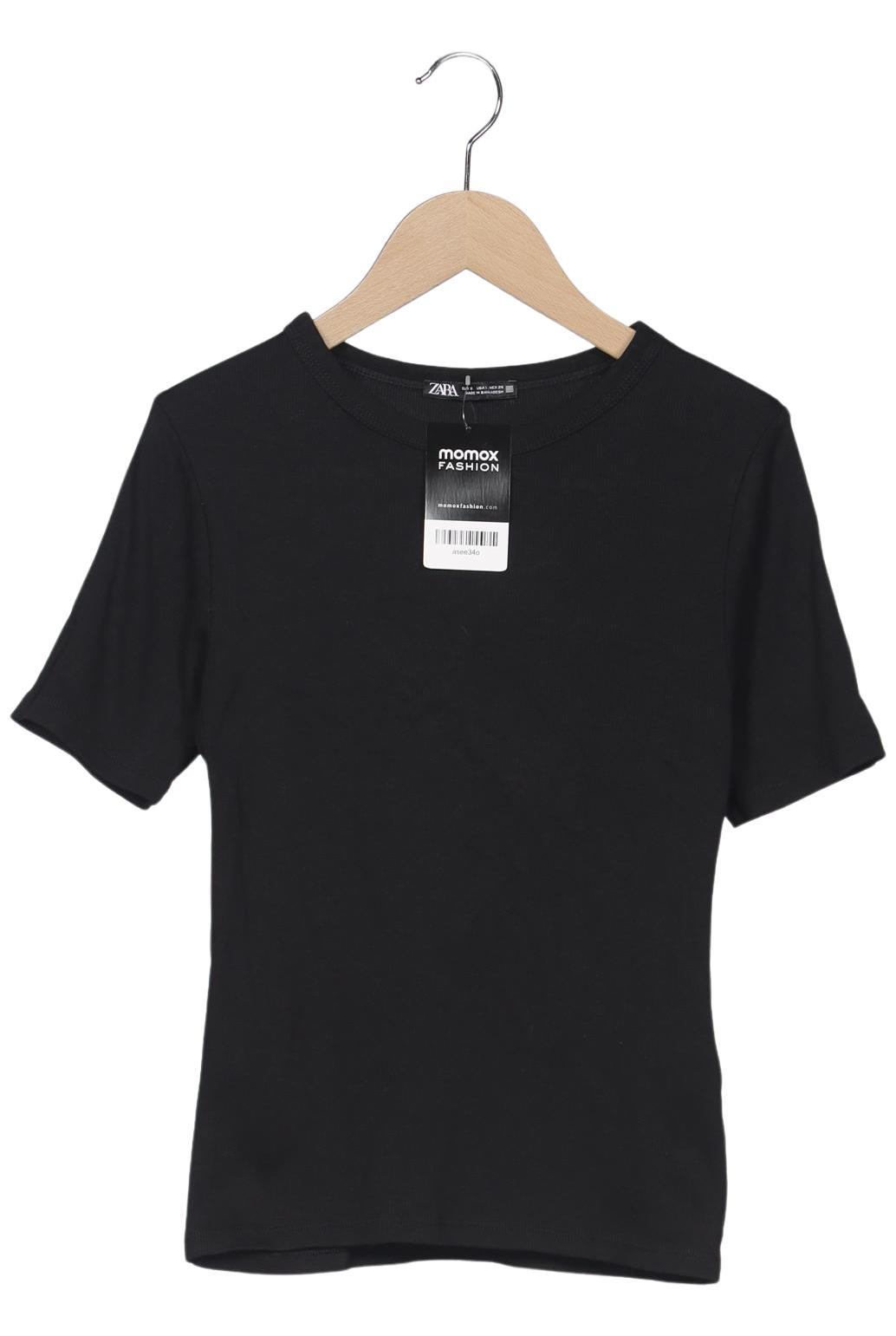 

Zara Damen T-Shirt, schwarz, Gr. 36