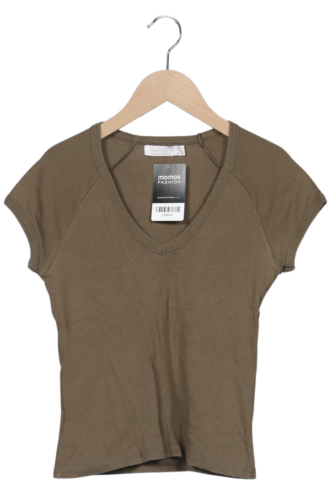 

Zara Damen T-Shirt, grün, Gr. 38