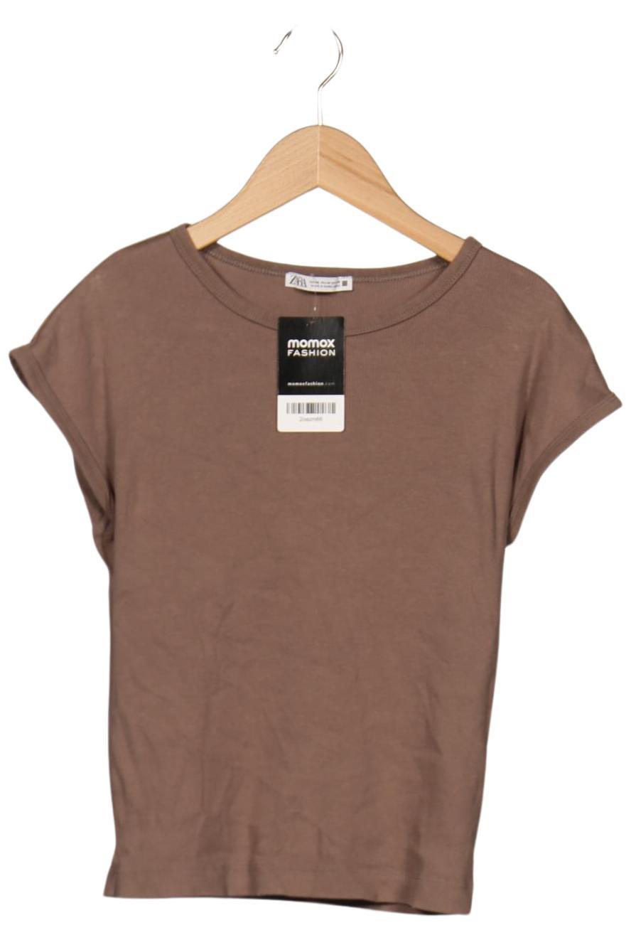 

Zara Damen T-Shirt, braun, Gr. 38