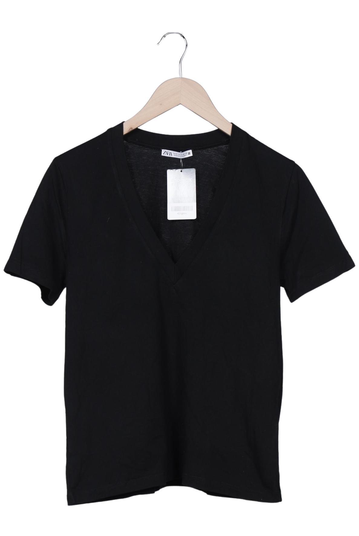 

Zara Damen T-Shirt, schwarz, Gr. 36