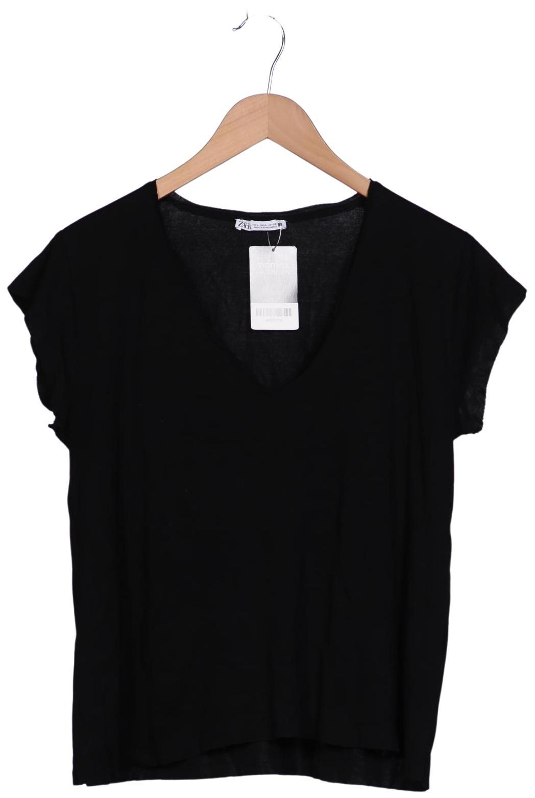 

Zara Damen T-Shirt, schwarz, Gr. 42