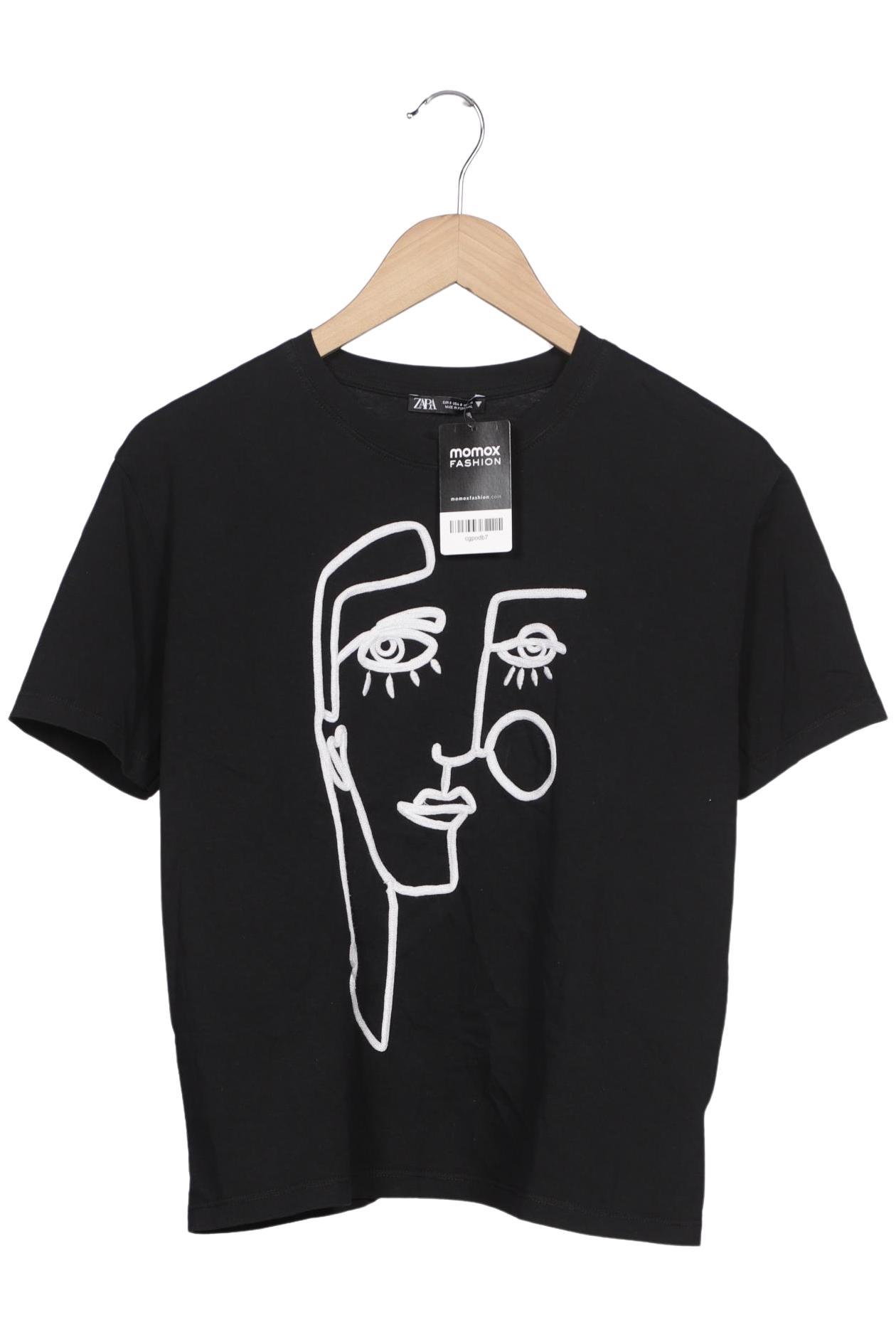 

Zara Damen T-Shirt, schwarz, Gr. 36