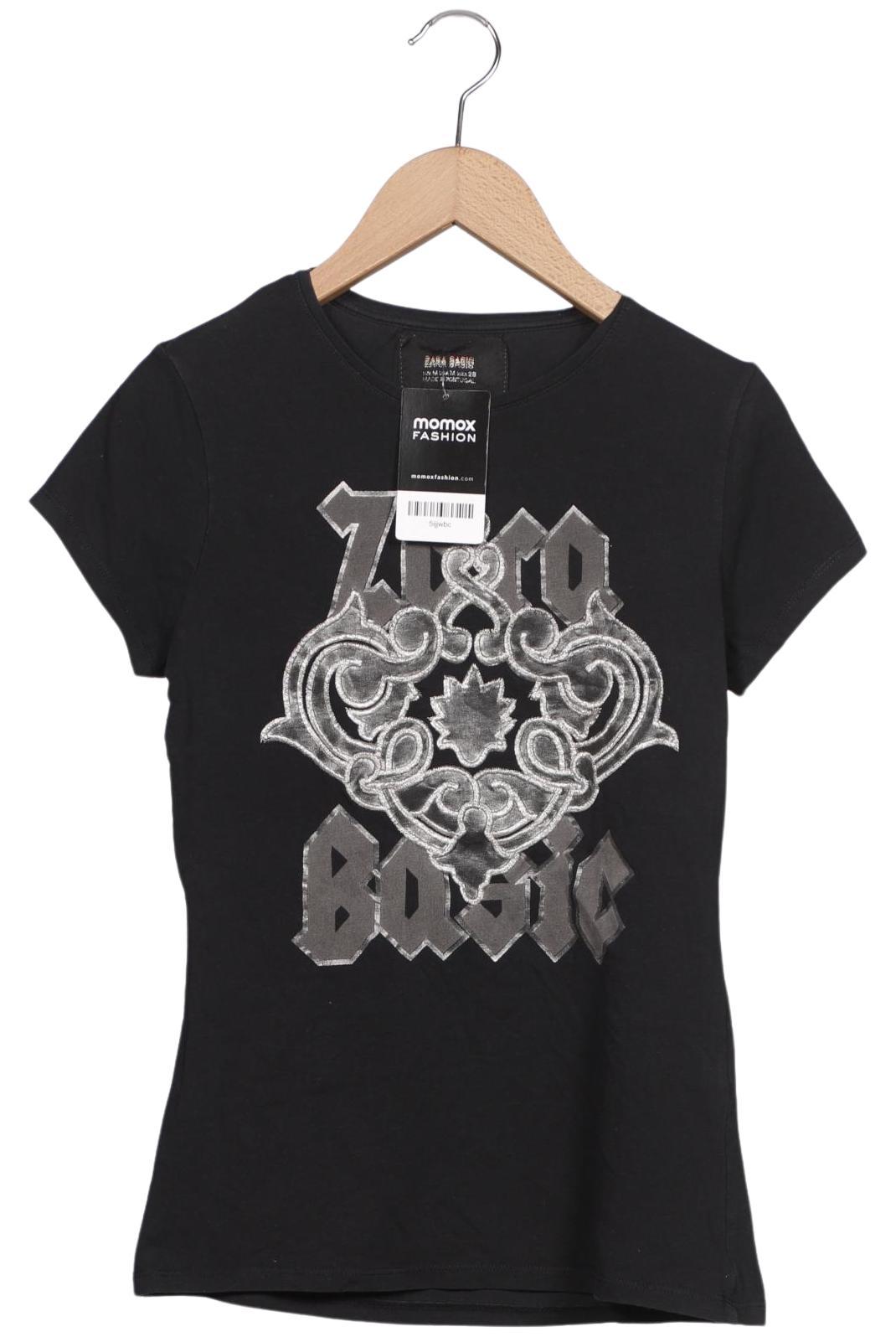

Zara Damen T-Shirt, schwarz, Gr. 38