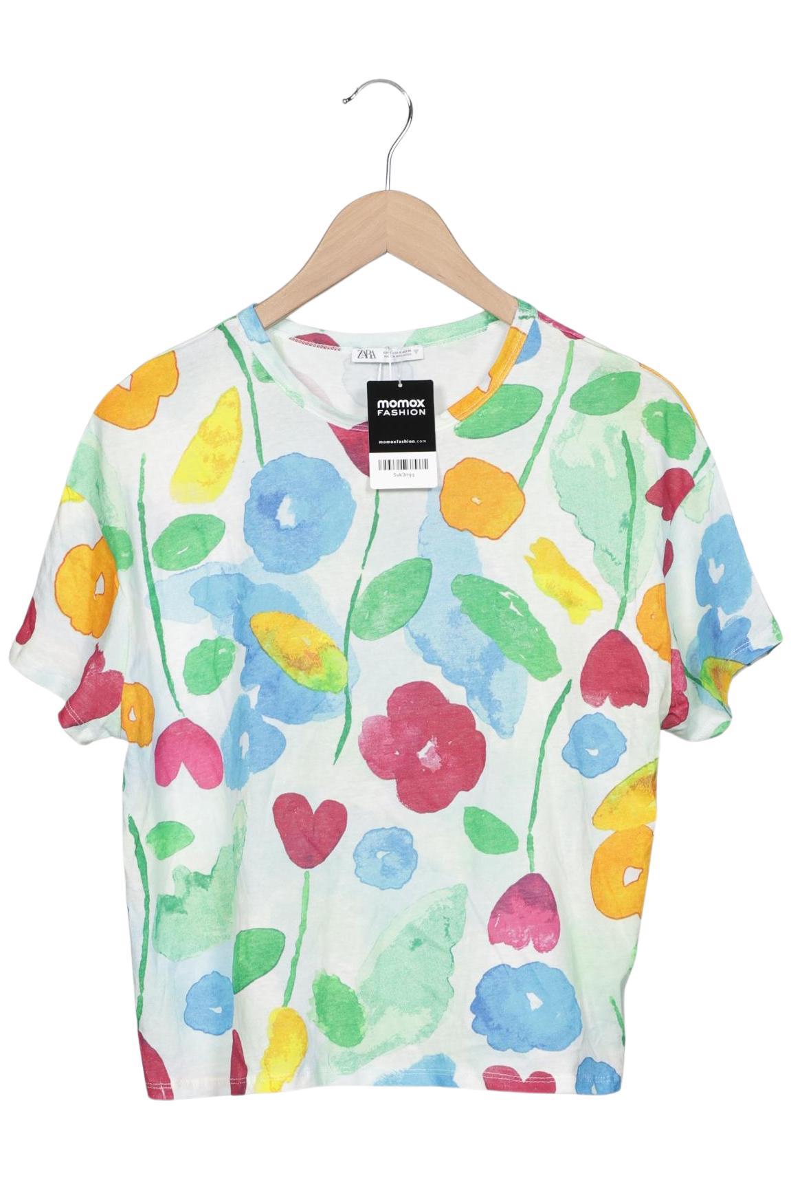 

Zara Damen T-Shirt, mehrfarbig, Gr. 36
