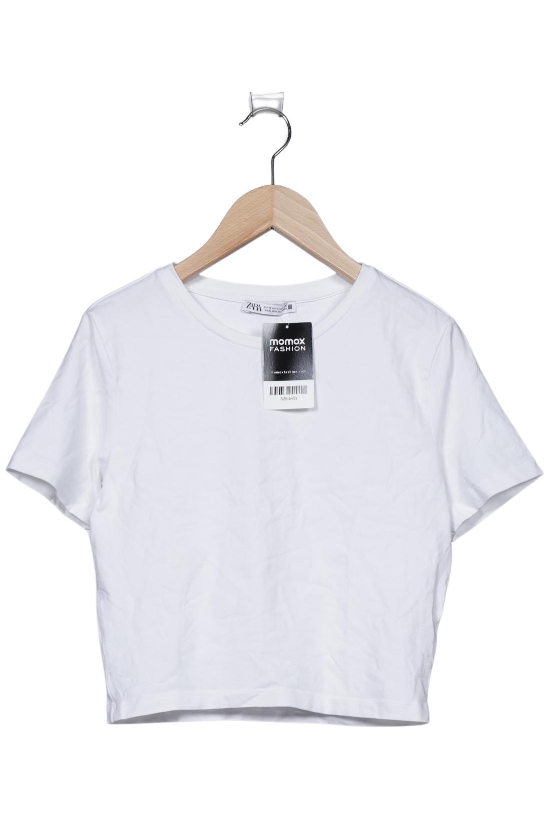 

Zara Damen T-Shirt, weiß, Gr. 38