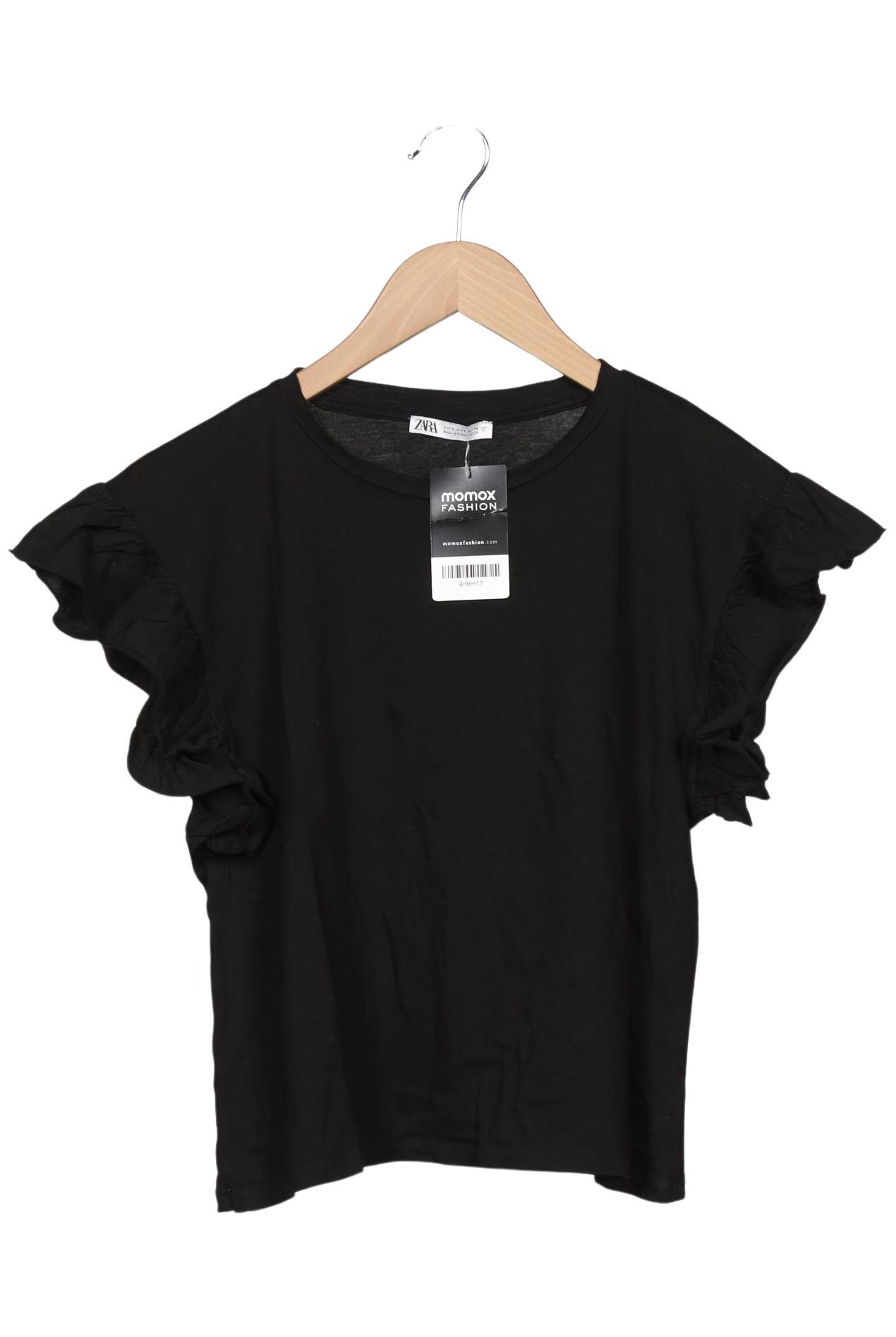 

Zara Damen T-Shirt, schwarz, Gr. 36
