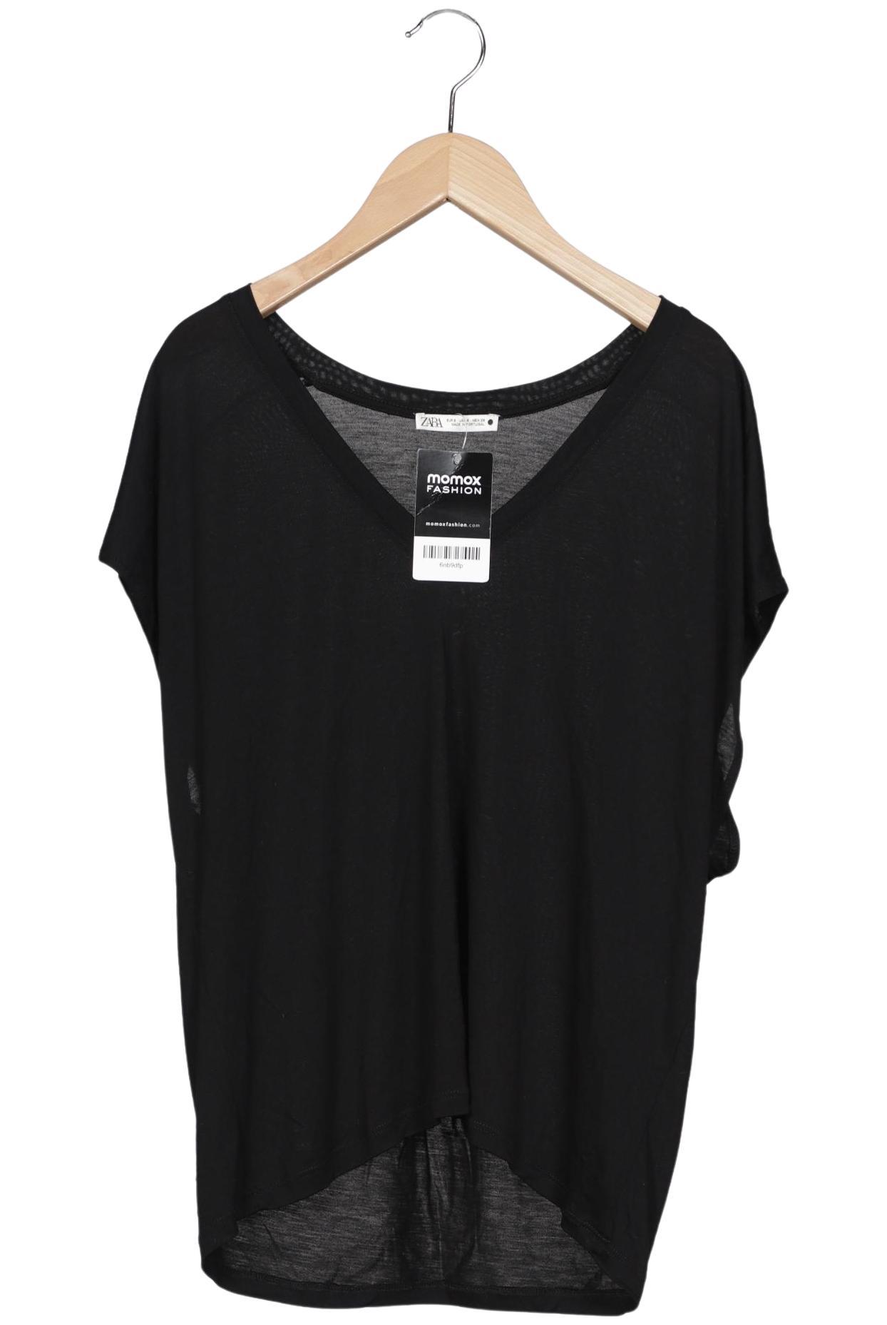 

Zara Damen T-Shirt, schwarz, Gr. 36