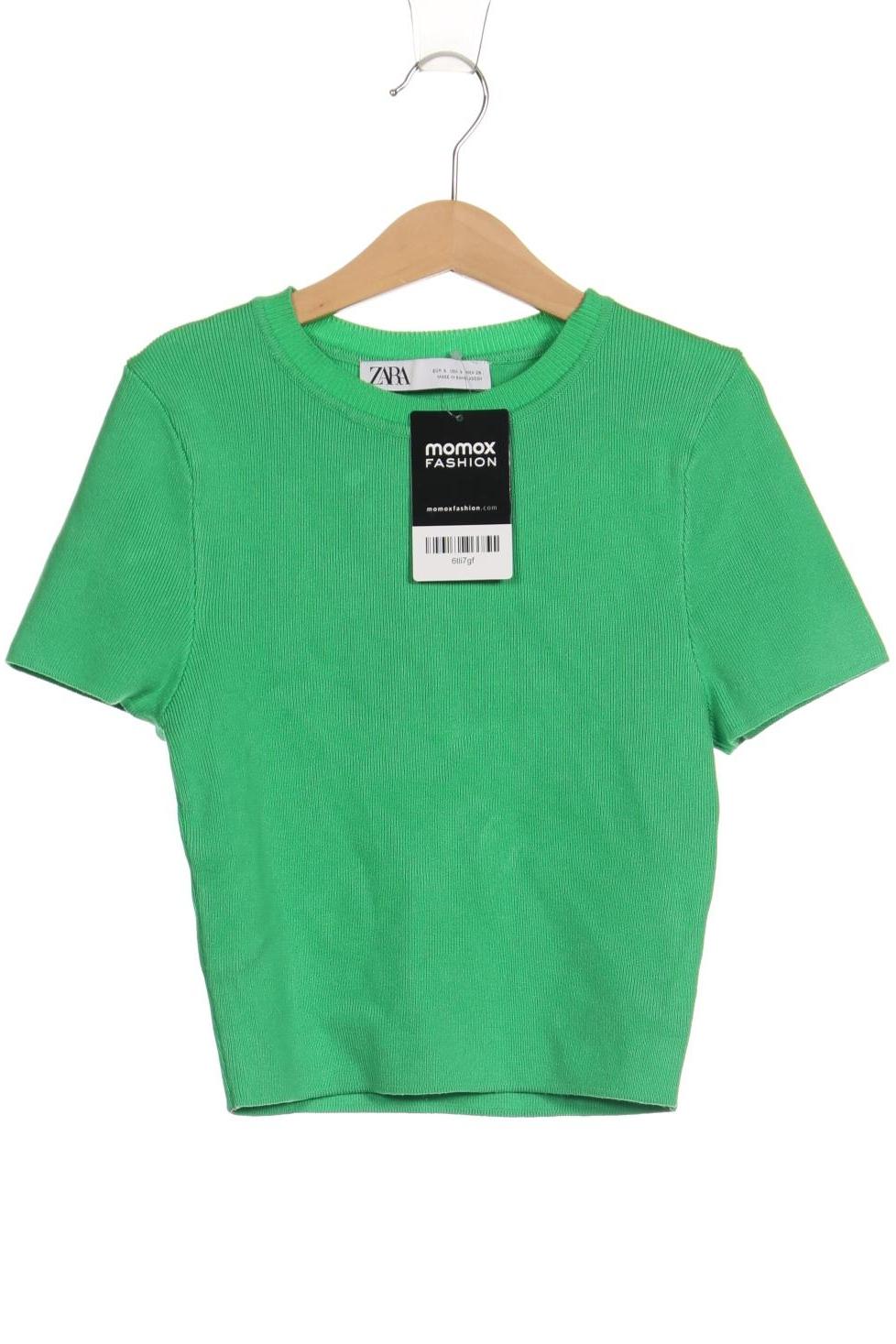 

Zara Damen T-Shirt, grün, Gr. 36