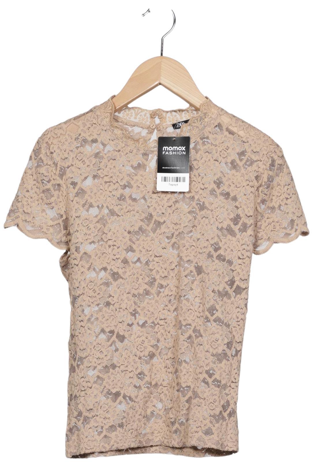

Zara Damen T-Shirt, beige, Gr. 42