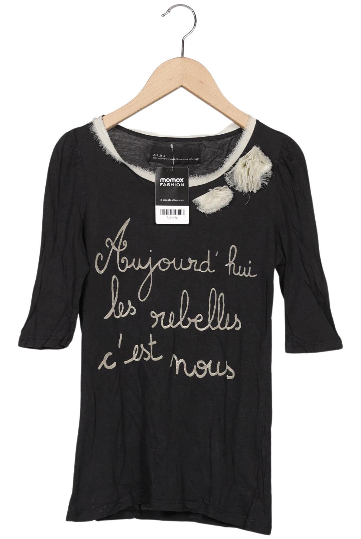 

Zara Damen T-Shirt, schwarz, Gr. 36