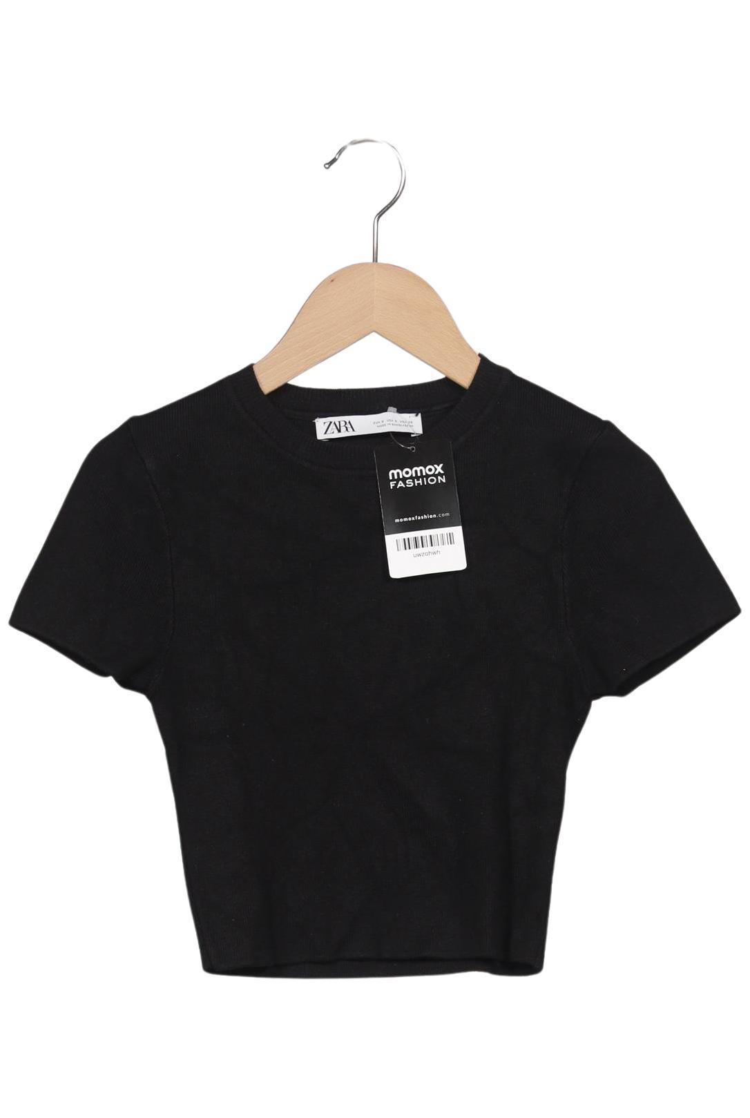 

Zara Damen T-Shirt, schwarz, Gr. 36