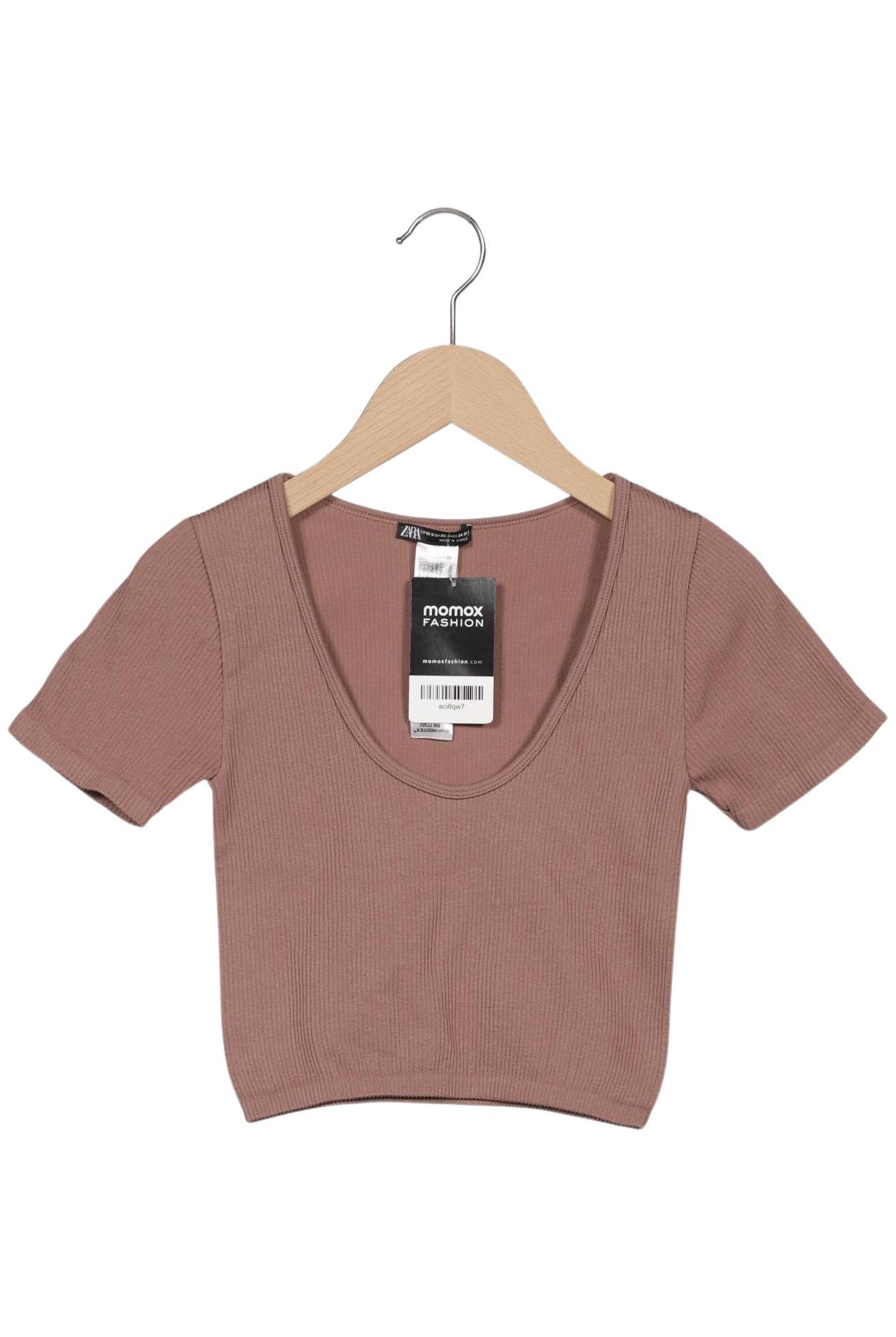 

Zara Damen T-Shirt, braun, Gr. 34