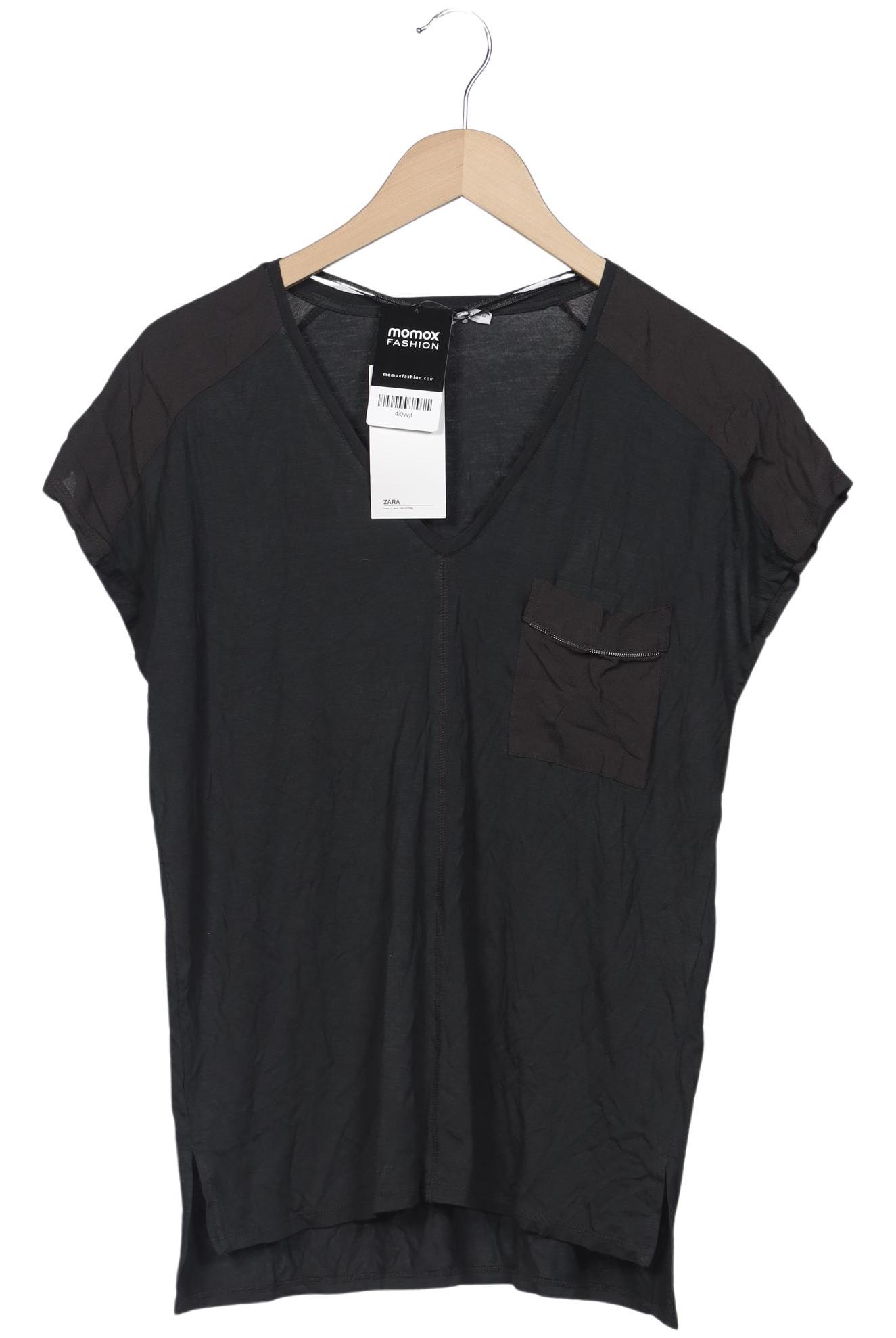 

Zara Damen T-Shirt, schwarz, Gr. 36