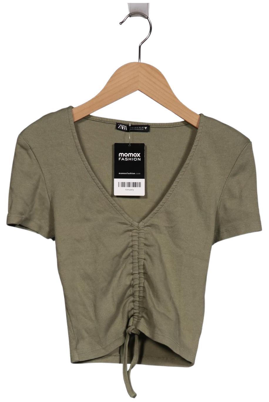 

Zara Damen T-Shirt, grün, Gr. 36