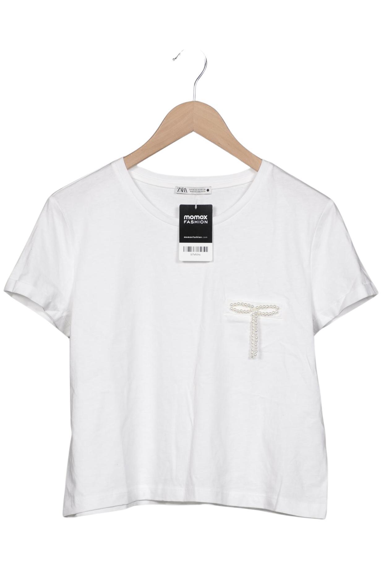 

Zara Damen T-Shirt, weiß, Gr. 38