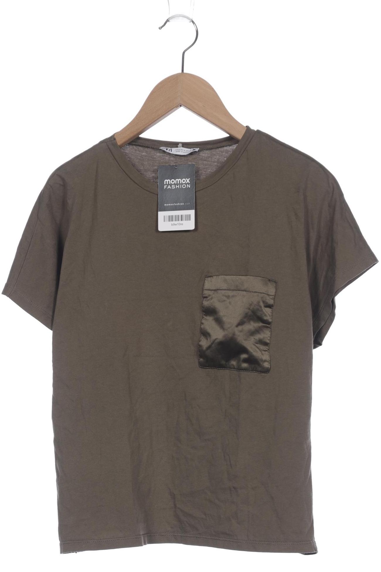 

Zara Damen T-Shirt, grün, Gr. 36