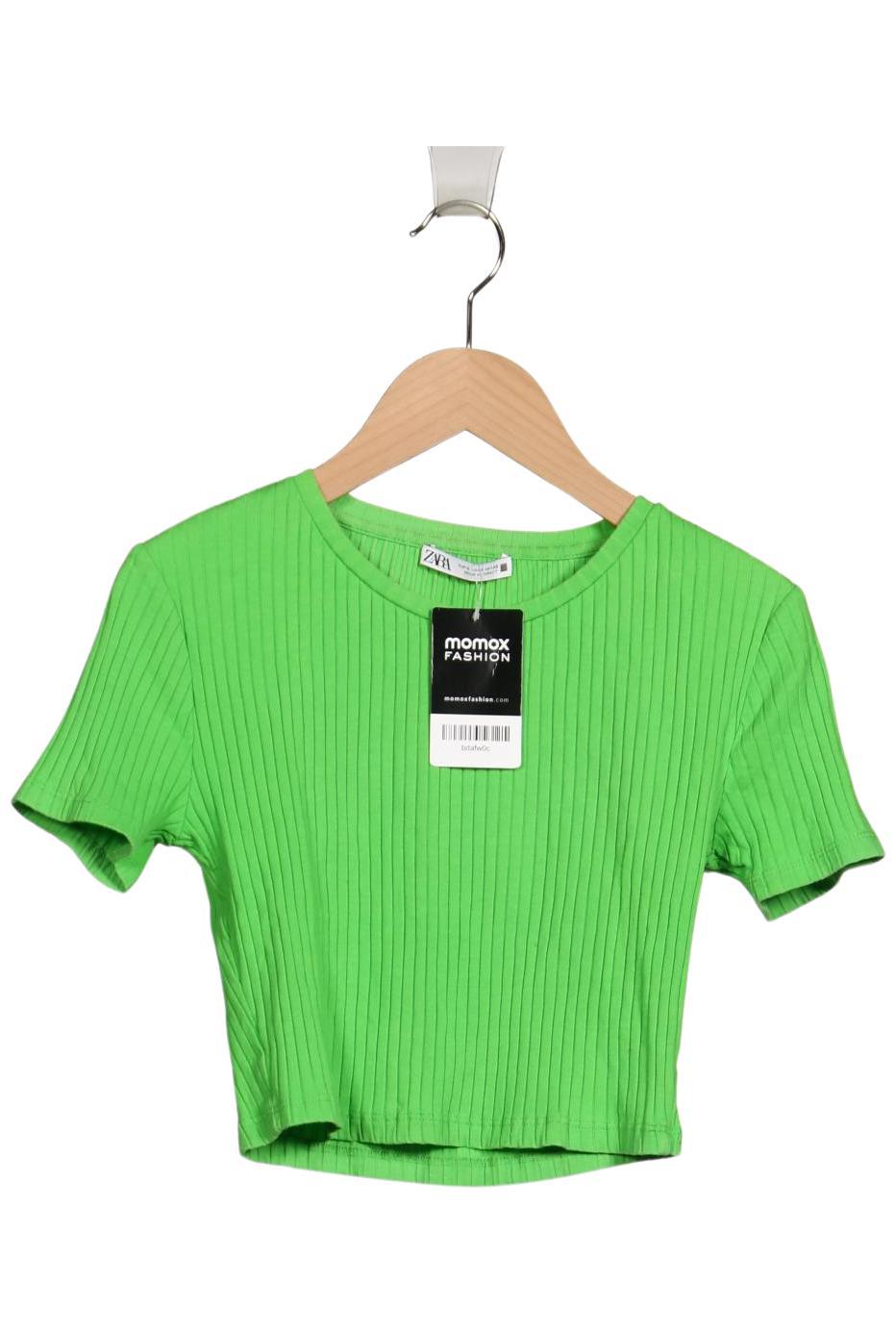 

Zara Damen T-Shirt, grün, Gr. 36
