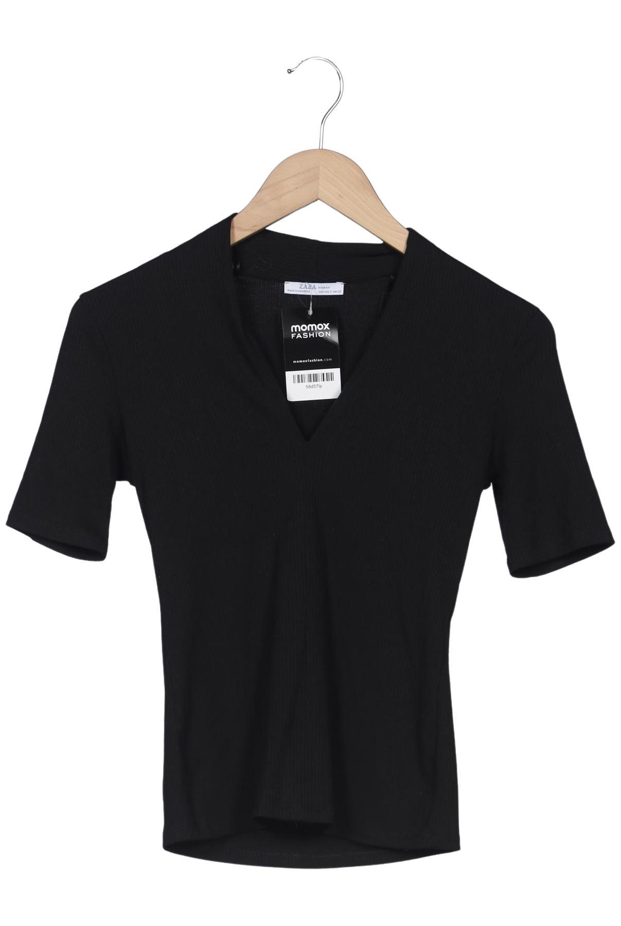 

Zara Damen T-Shirt, schwarz, Gr. 36