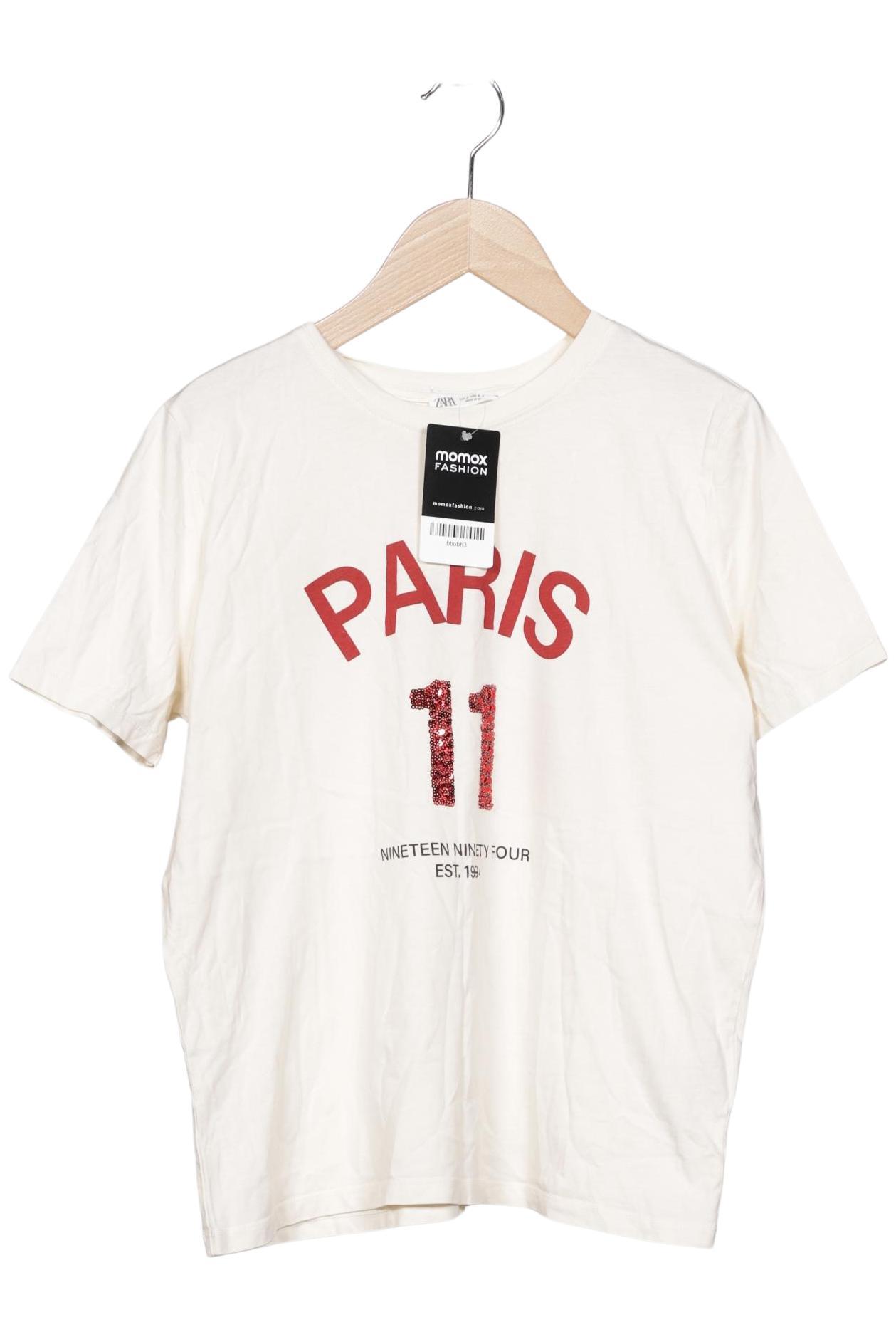 

Zara Damen T-Shirt, cremeweiß, Gr. 36