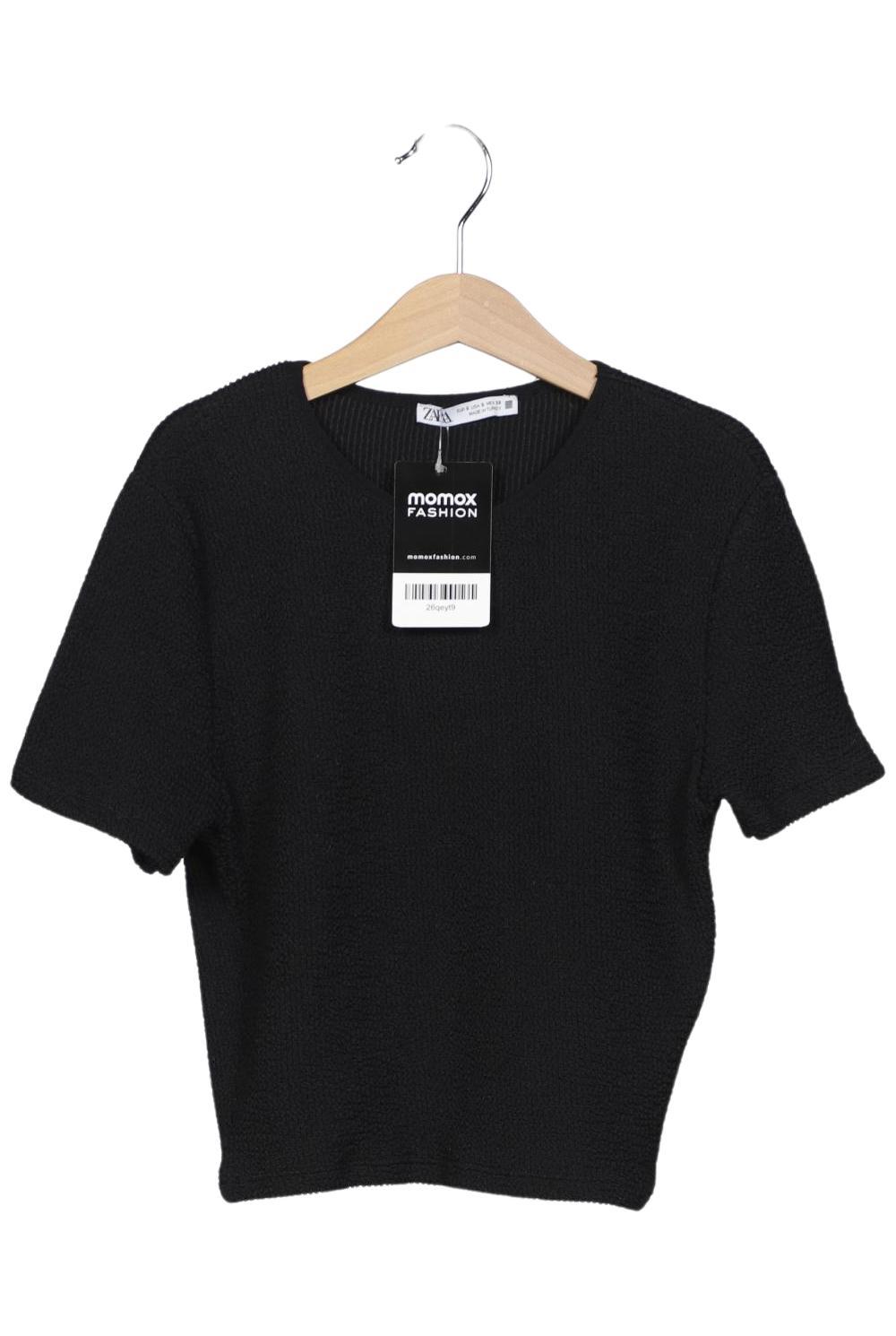

Zara Damen T-Shirt, schwarz, Gr. 36