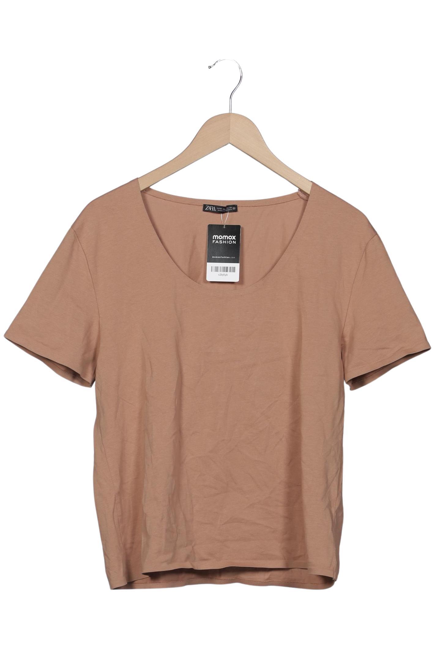 

Zara Damen T-Shirt, braun, Gr. 38