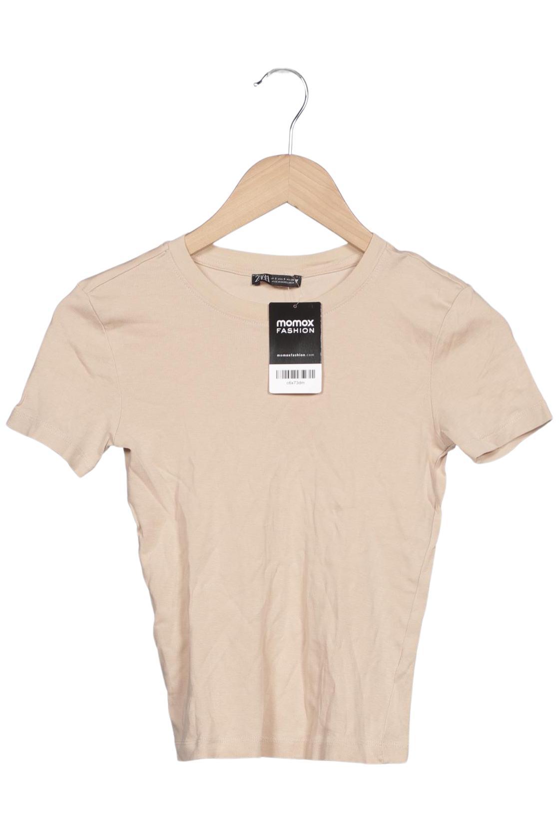 

Zara Damen T-Shirt, beige, Gr. 36