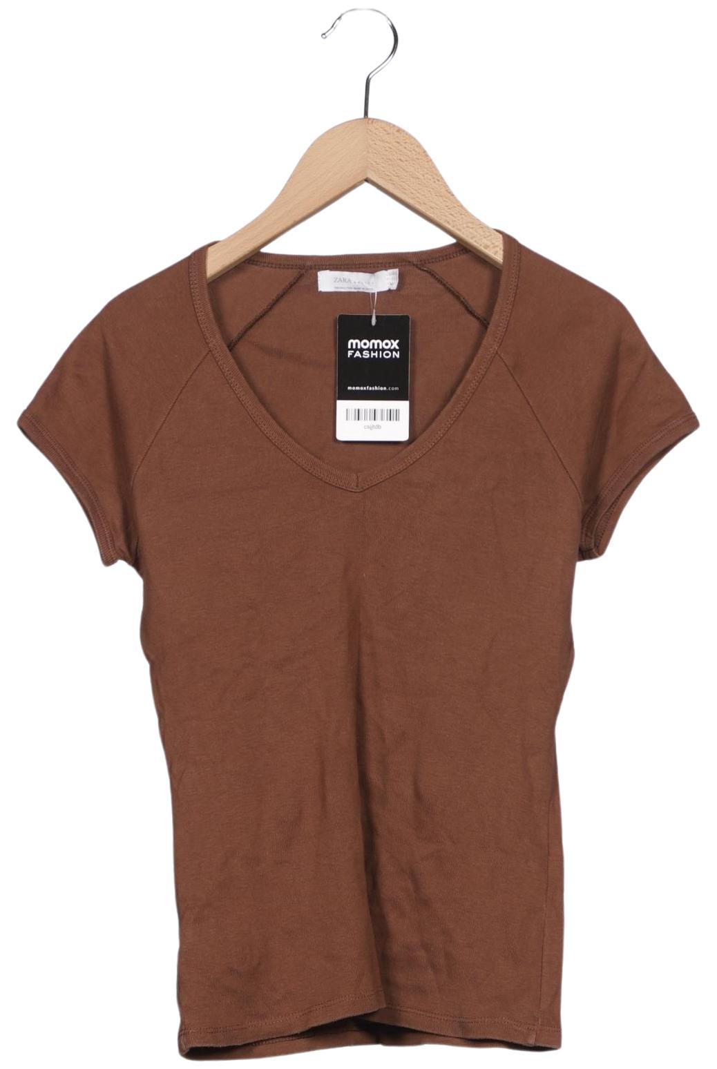 

Zara Damen T-Shirt, braun, Gr. 38
