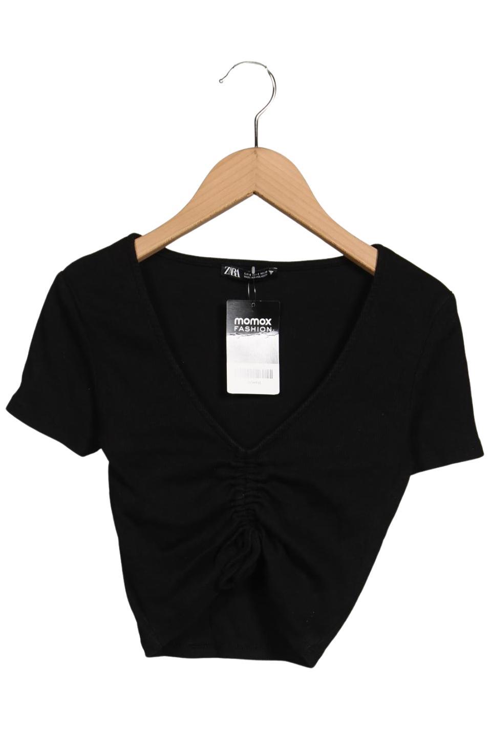 

Zara Damen T-Shirt, schwarz, Gr. 36