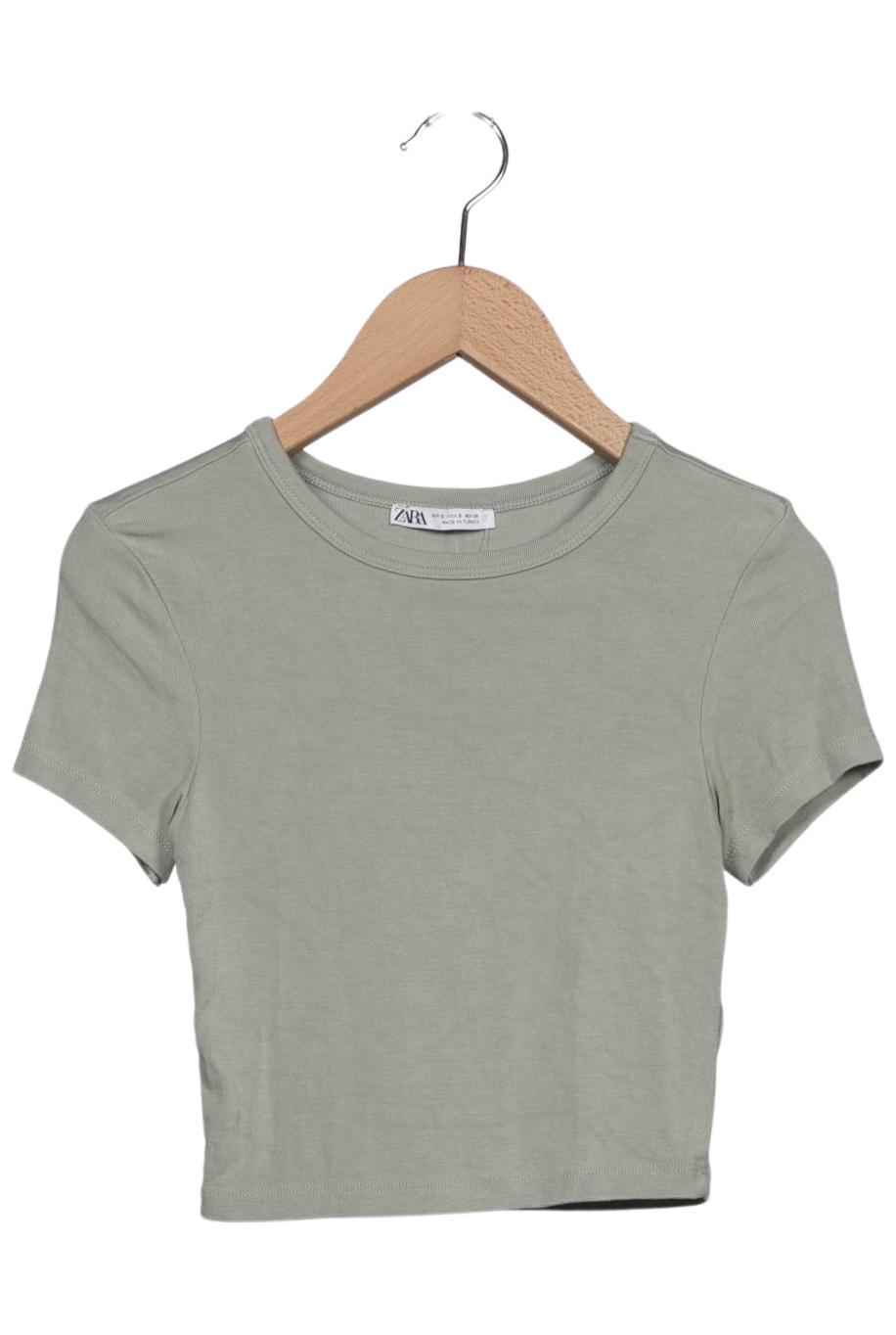 

Zara Damen T-Shirt, grün, Gr. 36
