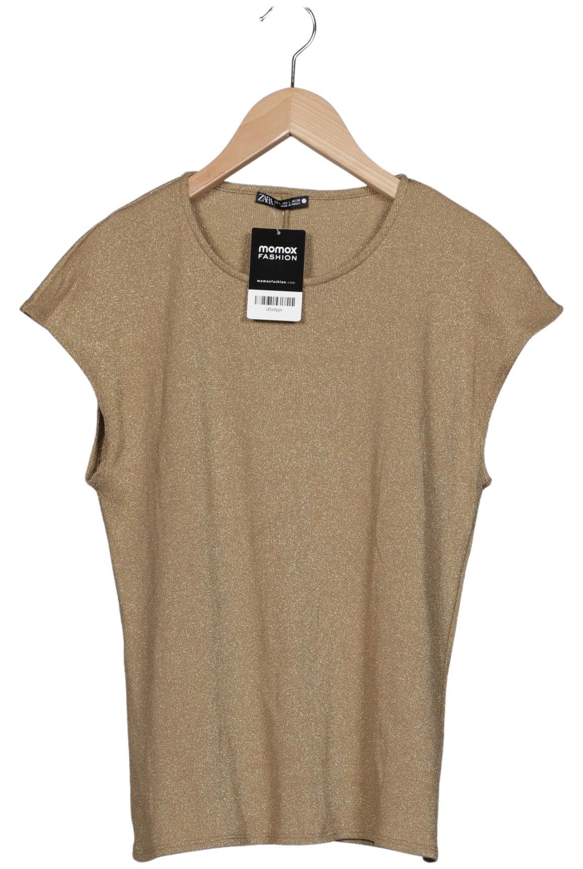 

Zara Damen T-Shirt, gold, Gr. 42