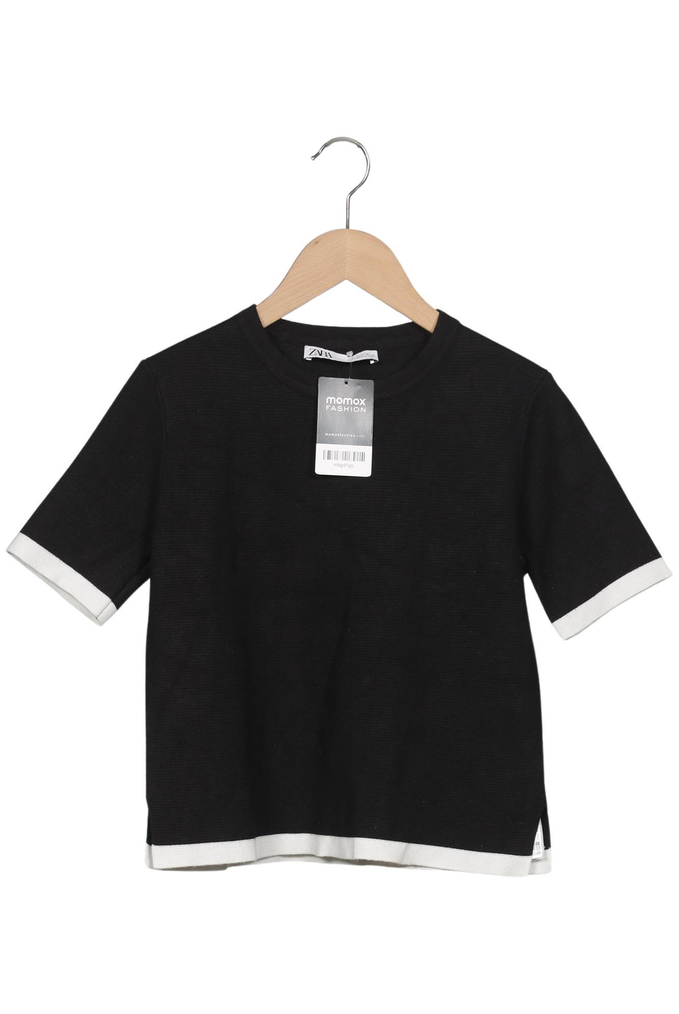 

Zara Damen T-Shirt, schwarz, Gr. 36