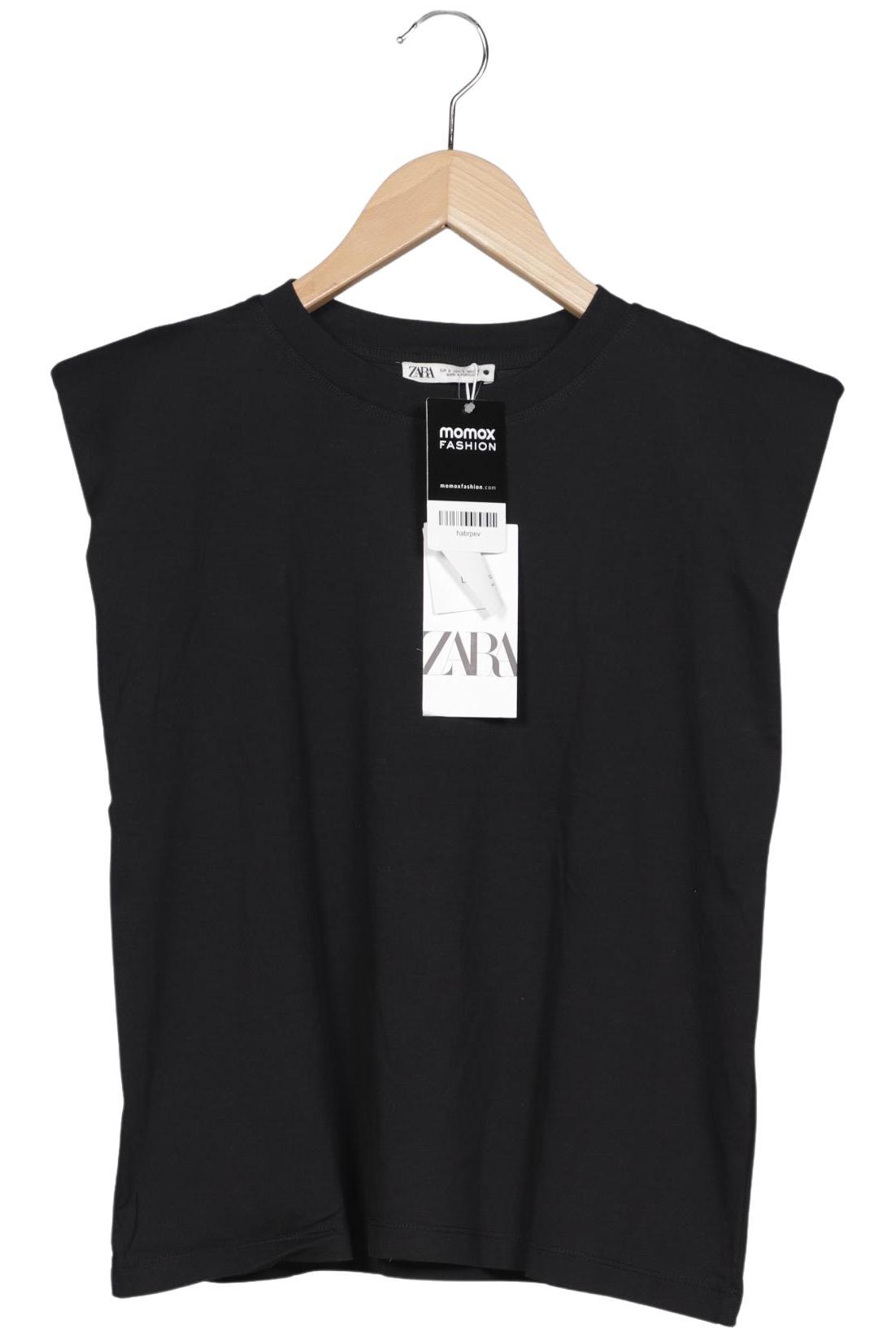

Zara Damen T-Shirt, schwarz, Gr. 36