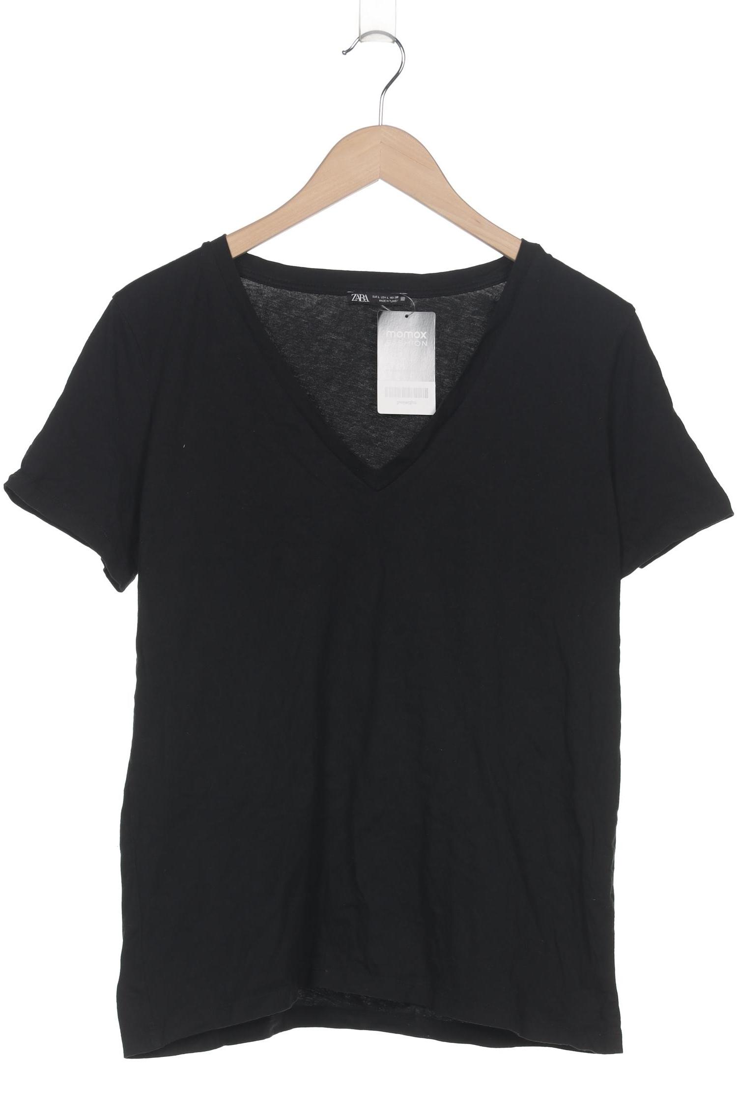 

Zara Damen T-Shirt, schwarz, Gr. 42