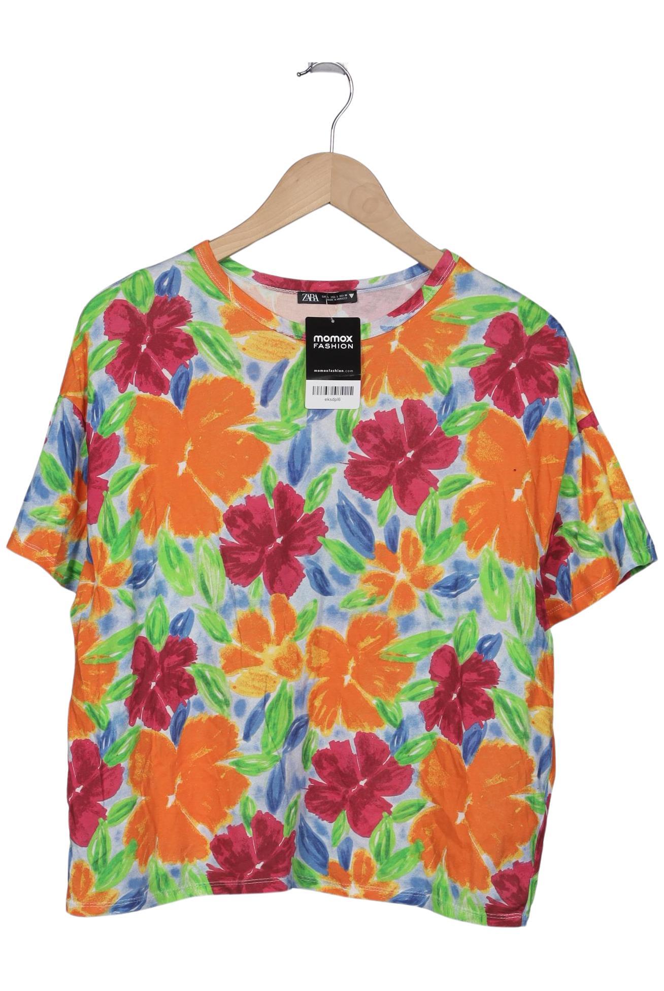 

Zara Damen T-Shirt, mehrfarbig, Gr. 42