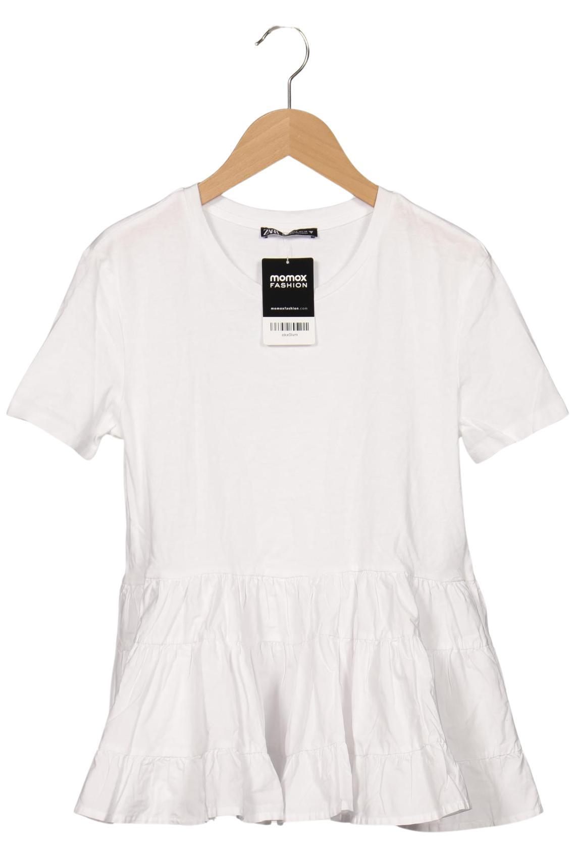 

Zara Damen T-Shirt, weiß, Gr. 36