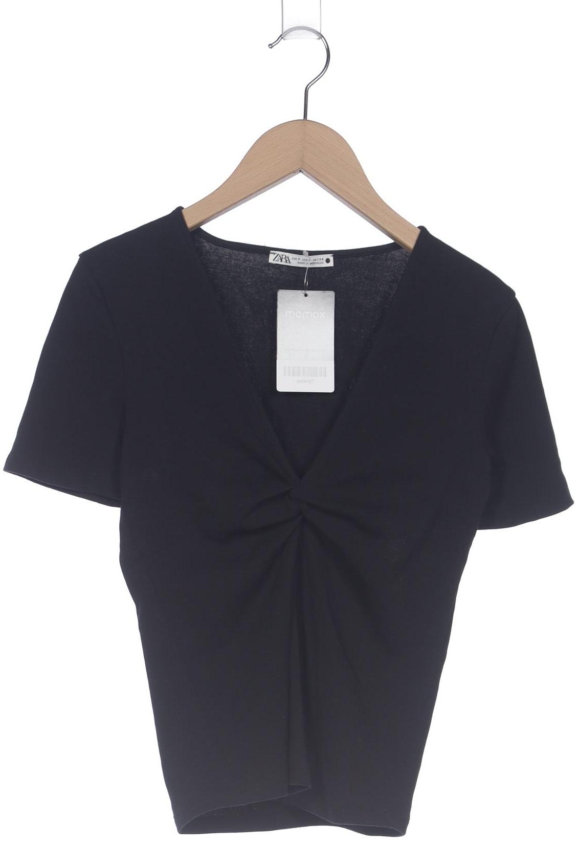 

Zara Damen T-Shirt, schwarz, Gr. 36