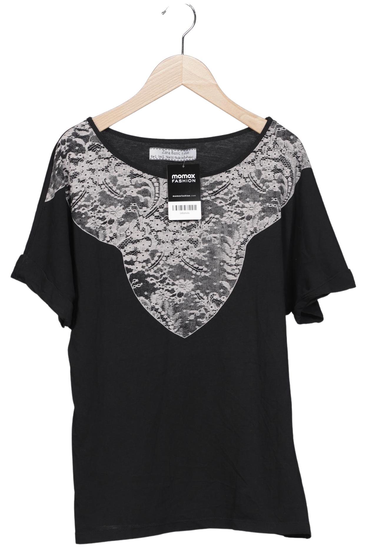 

Zara Damen T-Shirt, schwarz, Gr. 42
