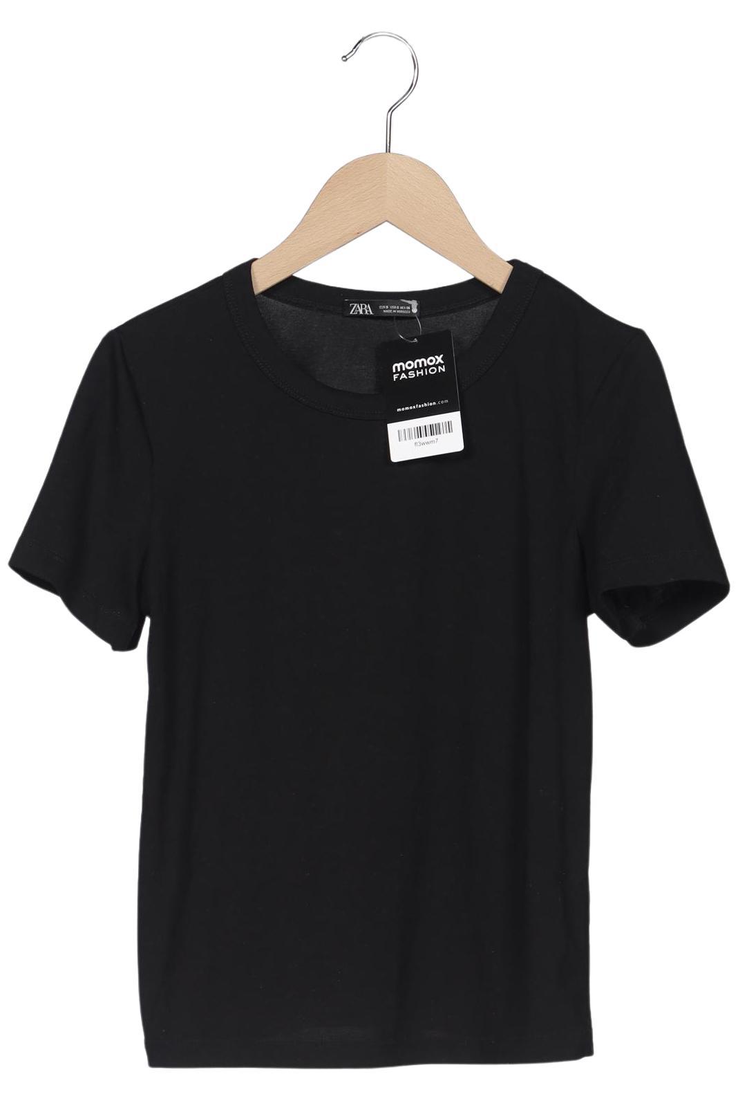 

Zara Damen T-Shirt, schwarz, Gr. 36
