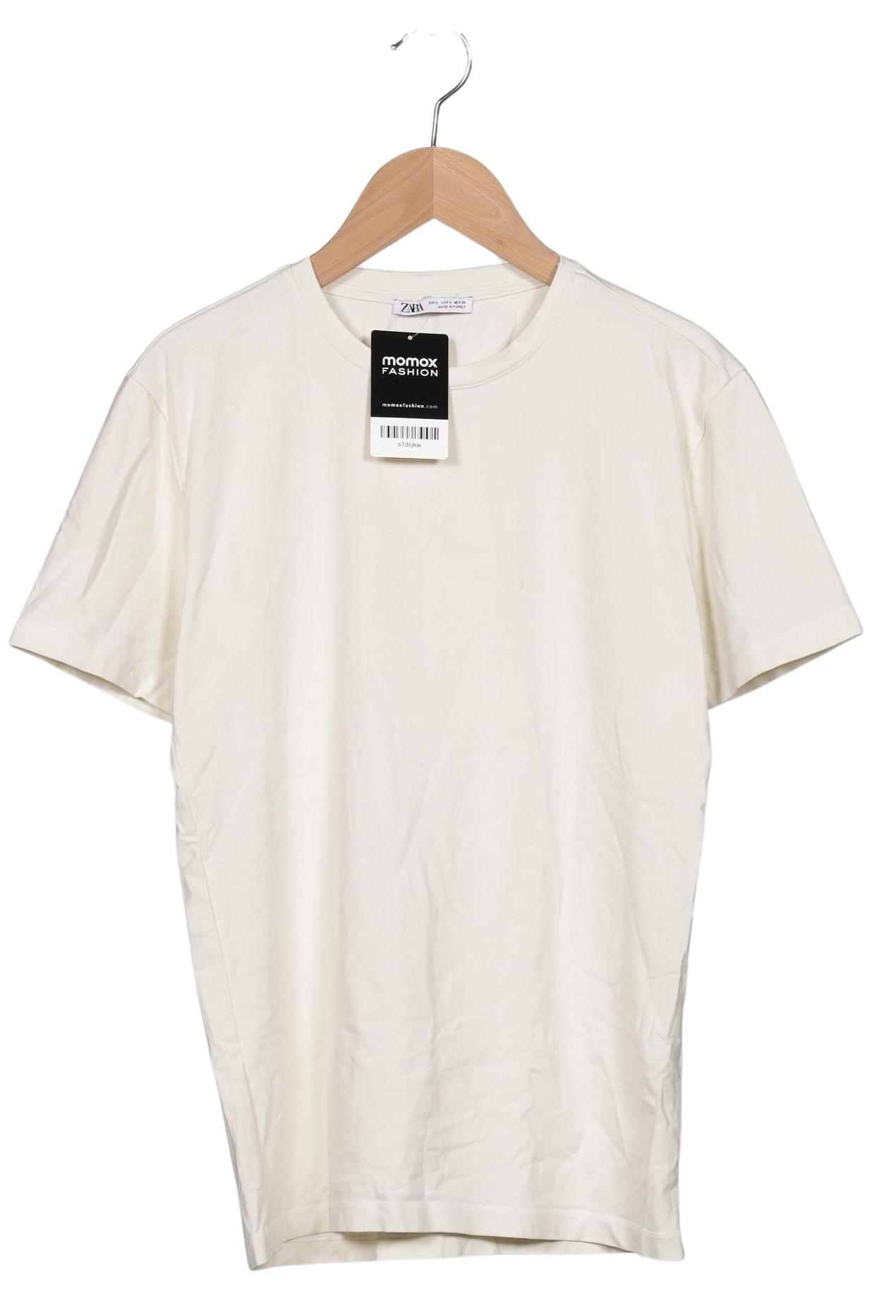 

Zara Damen T-Shirt, cremeweiß, Gr. 36