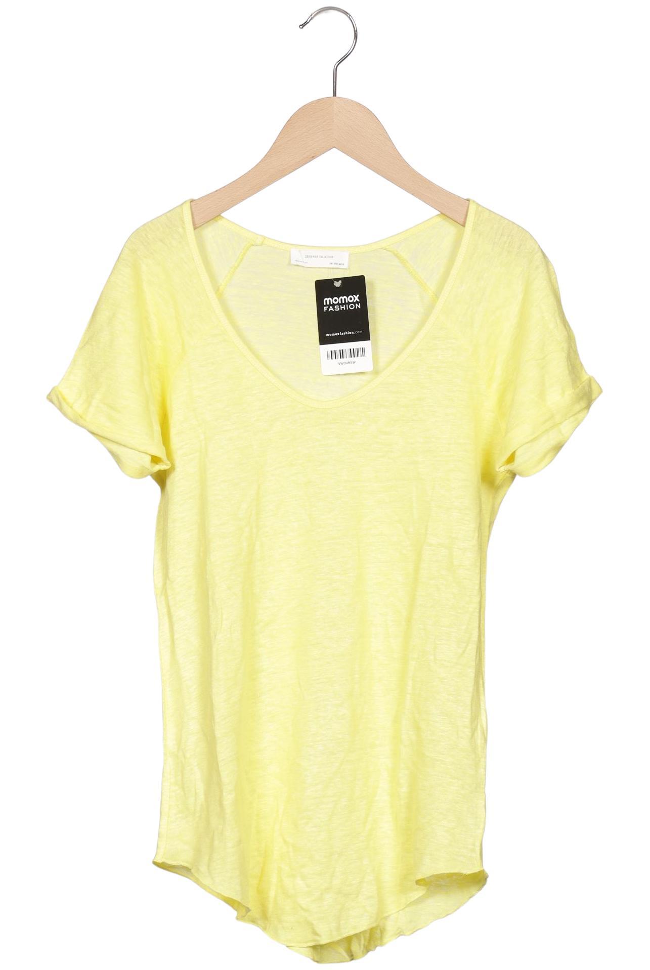 

Zara Damen T-Shirt, gelb, Gr. 36