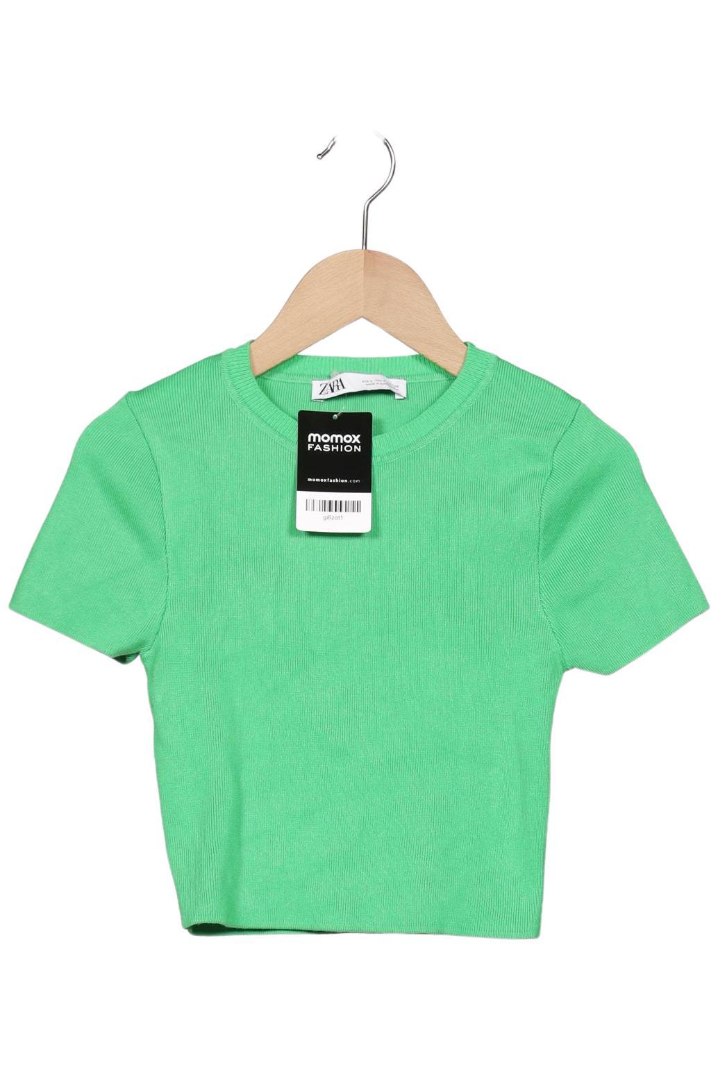 

Zara Damen T-Shirt, hellgrün, Gr. 36